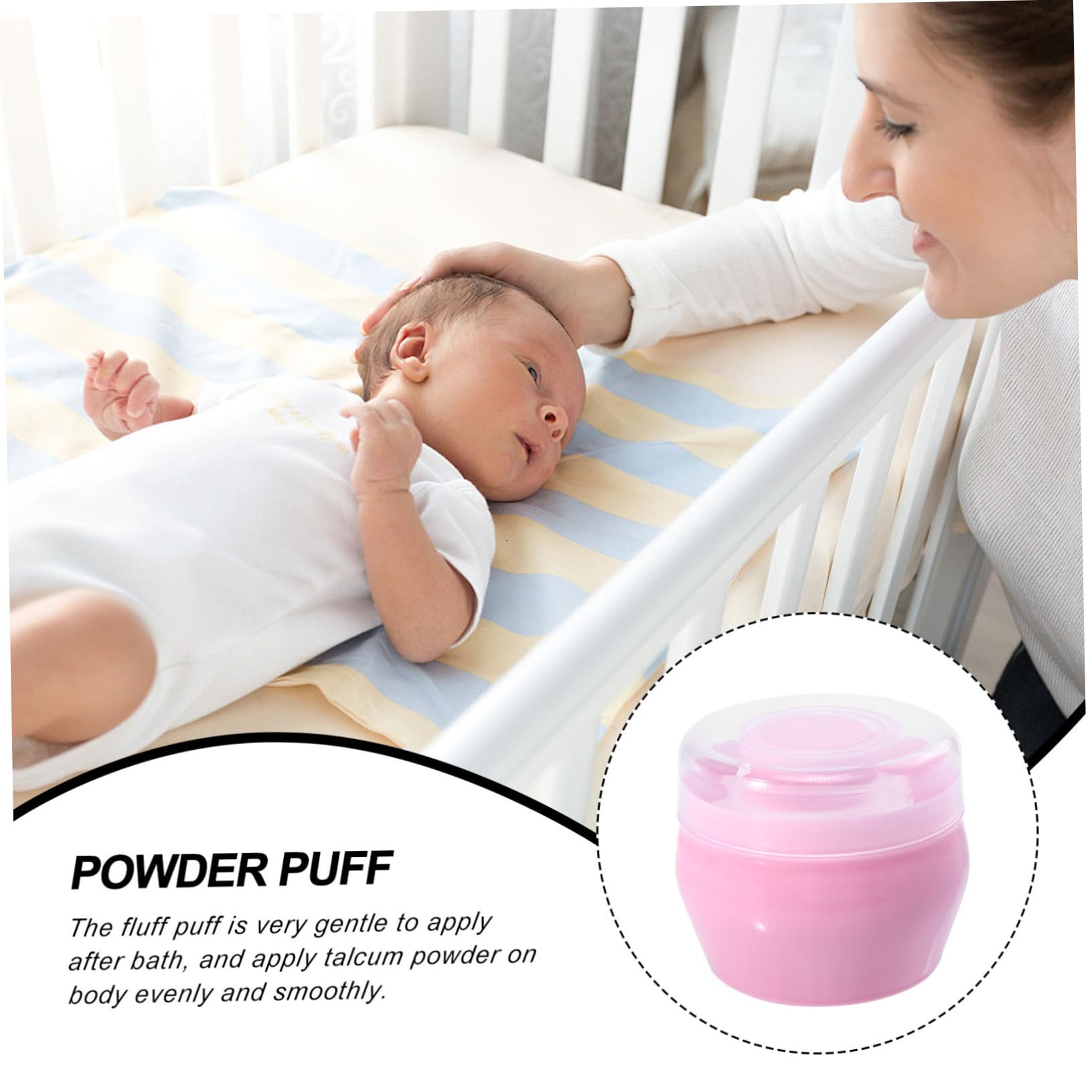 2 Pack Baby Powder Dispenser - Empty Talcum Powder Container for Infants & Toddlers, PP Plastic Powder Sponge Case - Perfect for Diaper Changes, Baby Care & Travel