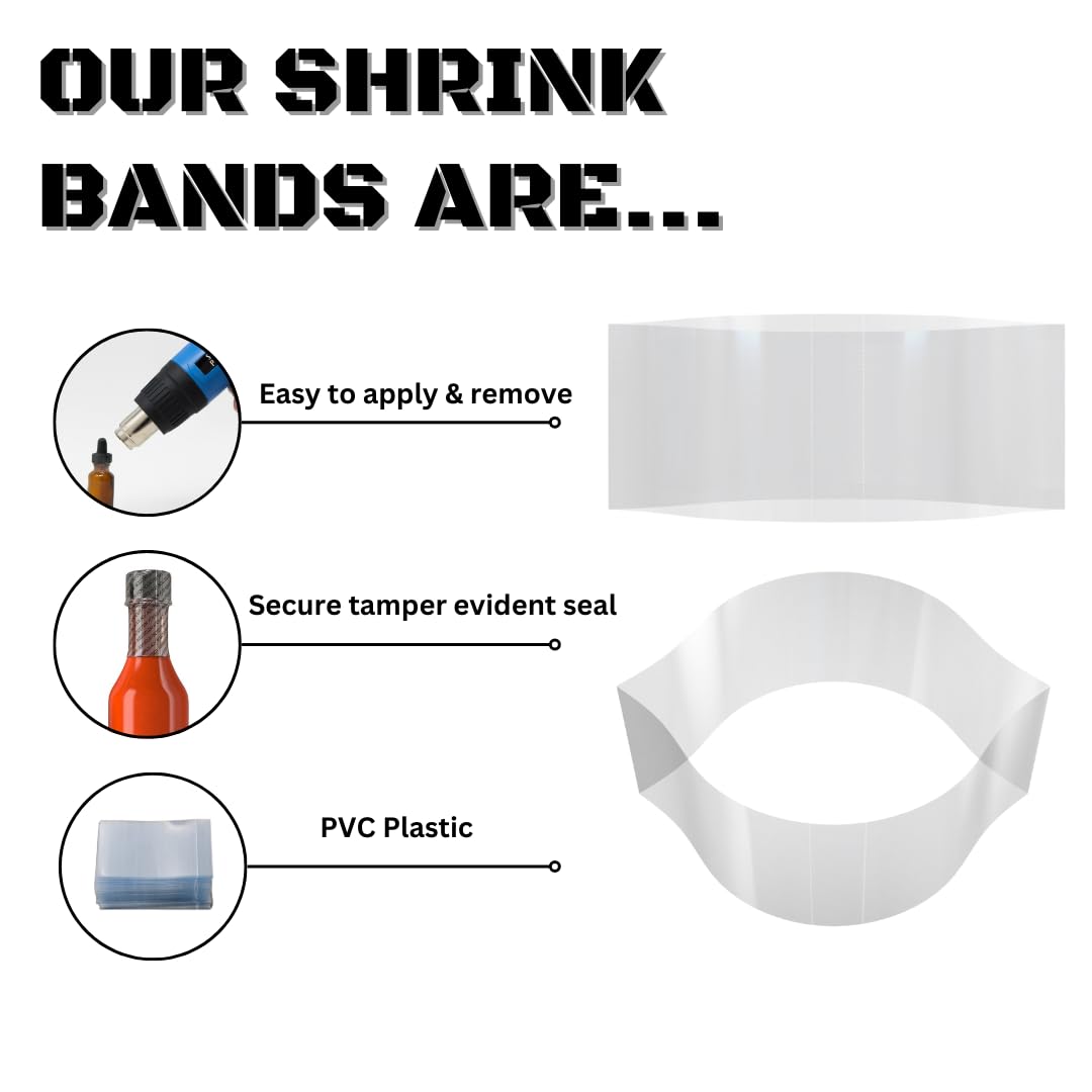 500 Pack Lip Balm Shrink Bands for Chapstick Style Tubes | Customizable Sleeves for Lip Care Products | Perfect for Retail Packaging, Promotional Gifts & DIY Beauty Projects