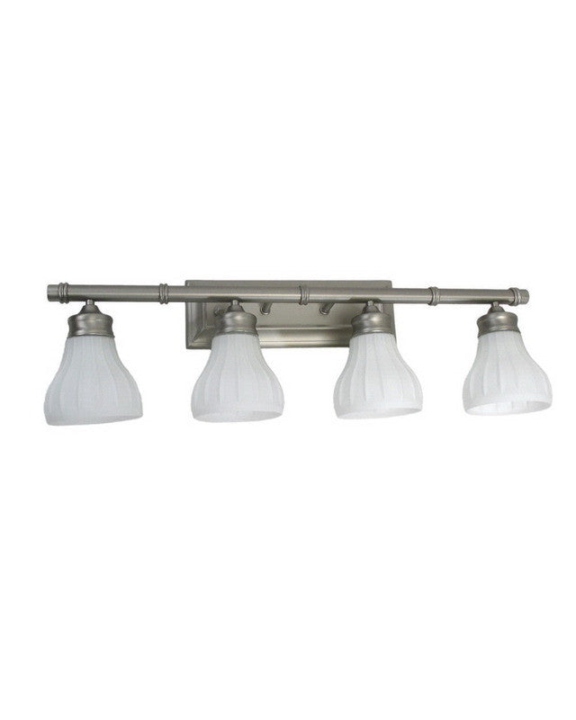Trans Globe Lighting 6124 BN Brushed Nickel 4-Light Bathroom Vanity Wall Sconce - Perfect for Bathroom, Powder Room & Dressing Area Lighting