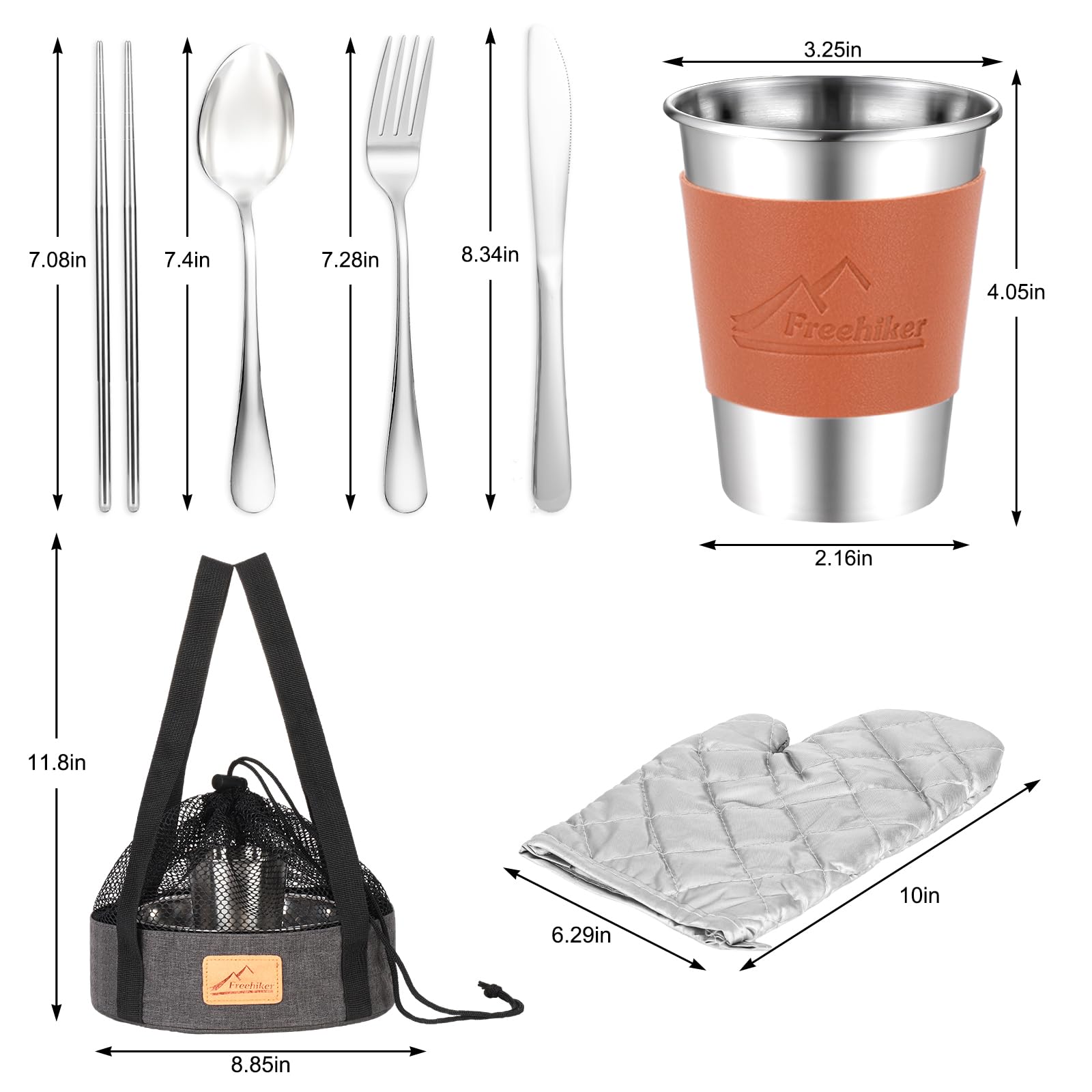 **Lightweight Camping Mess Kit for 1-2 Persons - Portable Dinnerware Set with Plates, Bowls, Cups, Cutlery (Knife, Fork, Spoon) & Cooking Utensils - Perfect for Backpacking, Hiking & Outdoor Adventures**