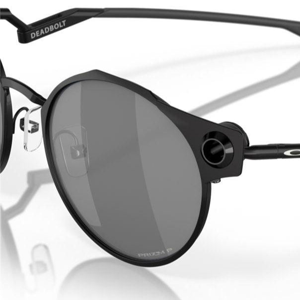 Oakley Deadbolt Sunglasses Satin Black with Prizm Black Polarized Lenses - Model 0OO6046 604603 - Perfect for Running, Driving & Outdoor Sports