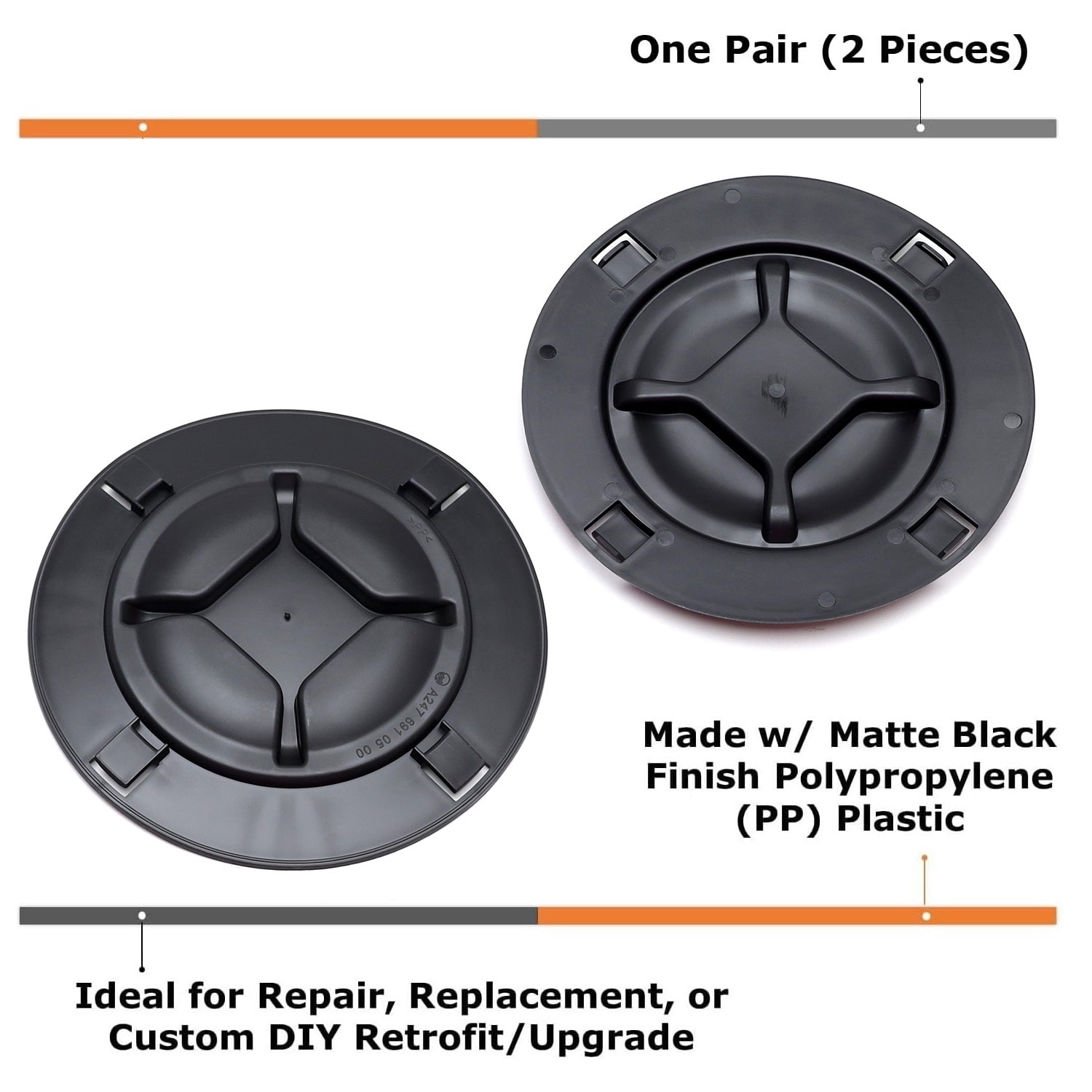 (2) OE Spec Wheel Well Cover Caps for Mercedes W177 A-Class - Perfect Fit Headlamp & Fog Light Accessories | Front Bumper Protection & Off-Road Style Upgrade