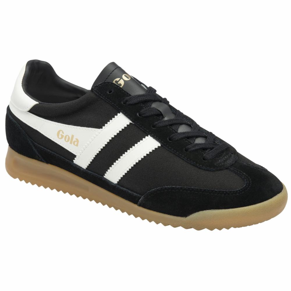 Gola Men's Tornado Black & Off White Sneakers - Classic Retro Running Shoes for Men | Casual Wear, Gym & Street Style Fashion