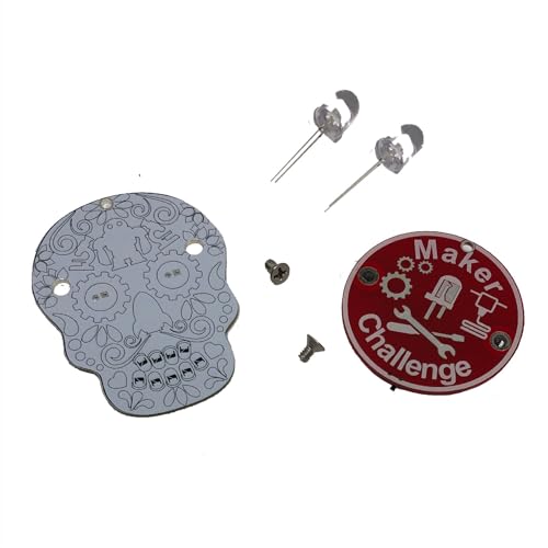 DIY Sugar Skull Soldering Kit for Beginners - STEM Electronics Project with Skill Badge | Learn to Solder Educational Craft for Students & Adults | Perfect for STEM Camps, Classes, Dia de Los Muertos Events & Home DIY Projects