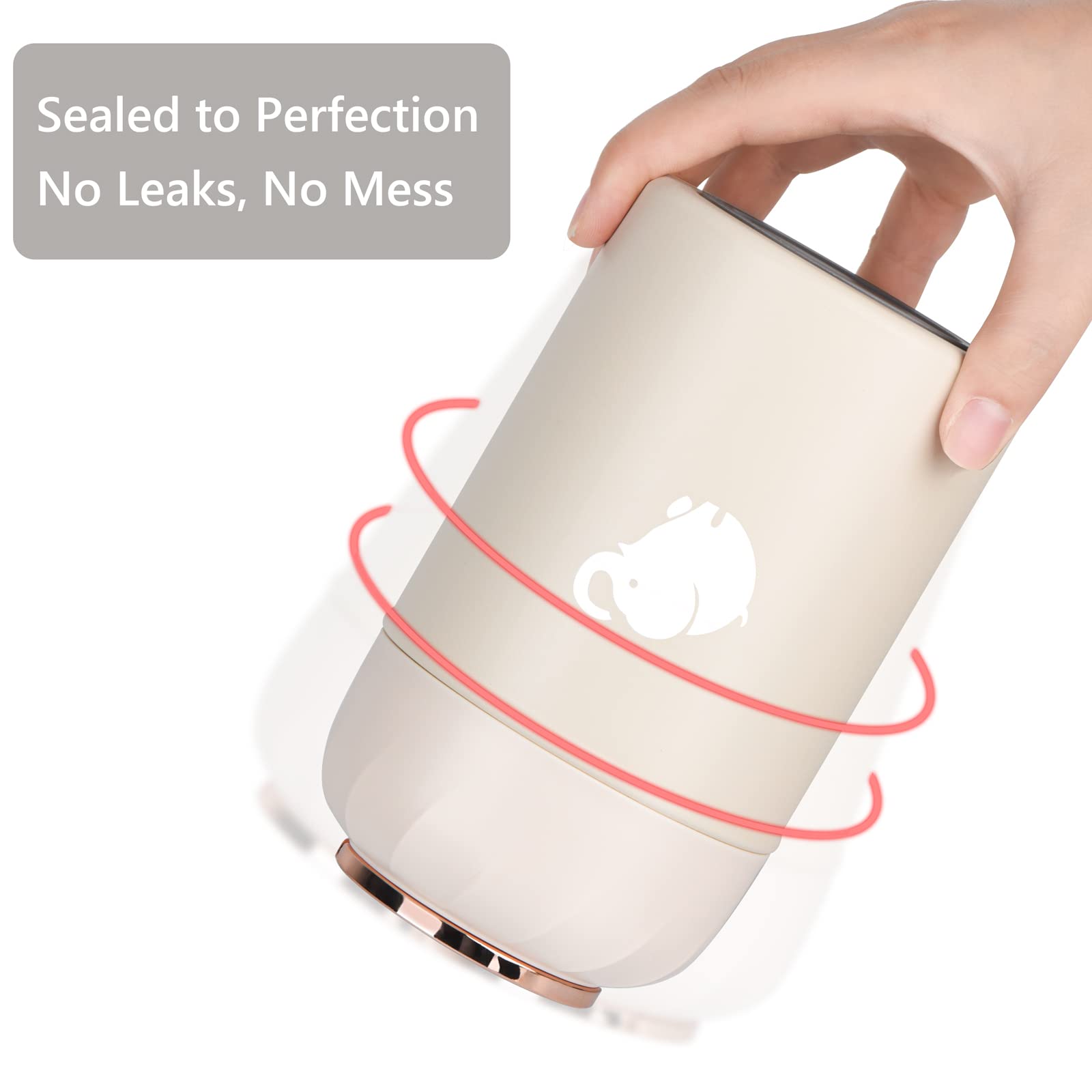 **Insulated Food Thermos for Hot Meals - Leak-Proof Wide Mouth Soup Container with Foldable Fork & Spoon, Portable Handle for Office, Picnic, Camping & Travel**
