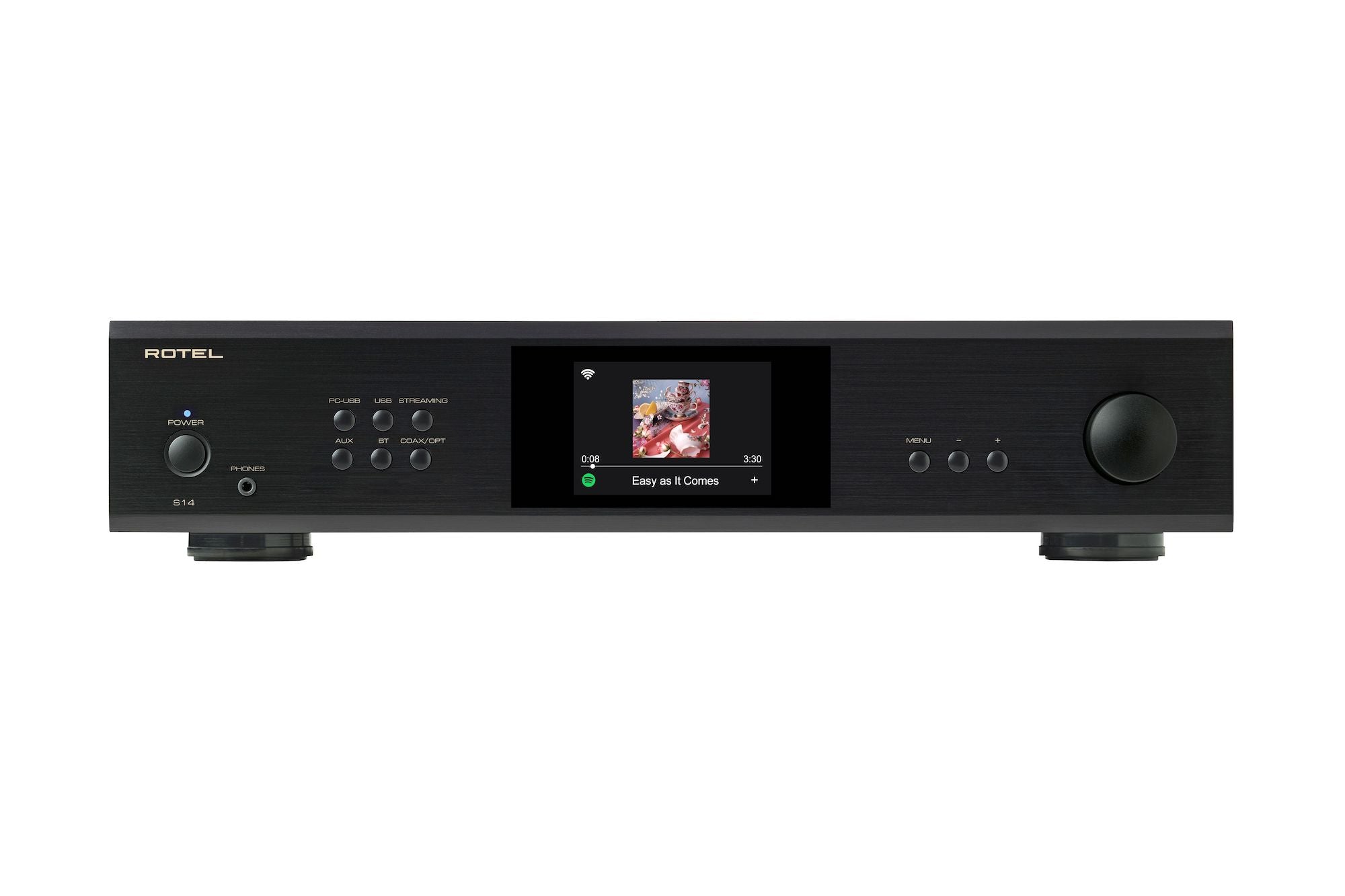 Rotel S14 Integrated Streaming Amplifier - High-Fidelity Audio Amplifier with Bluetooth & Wi-Fi Connectivity for Home Theater & Music Listening