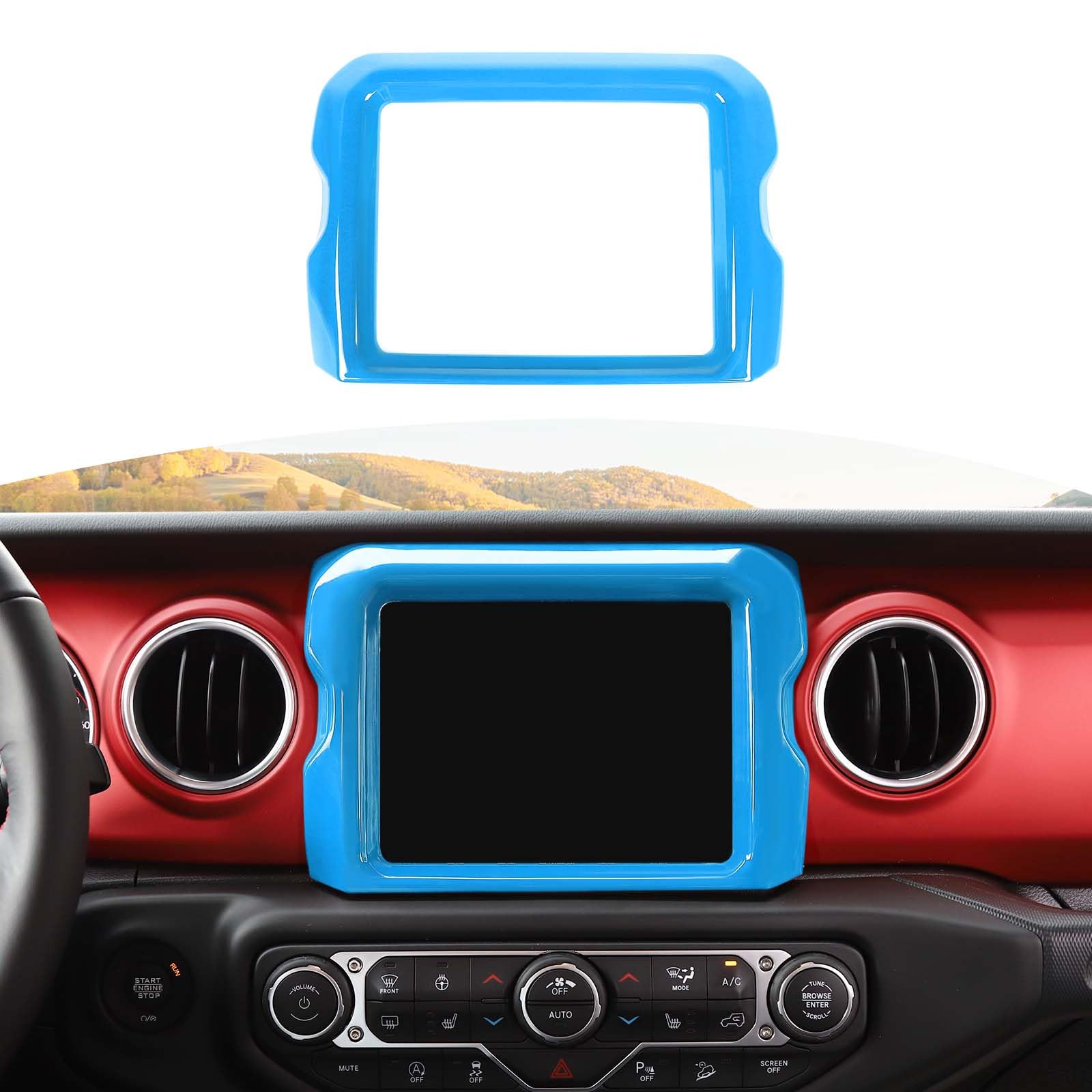 Jeep Wrangler JL JLU & Gladiator JT (2018-2023) Center Console Radio Display Panel Trim Cover - RT-TCZ 8.4