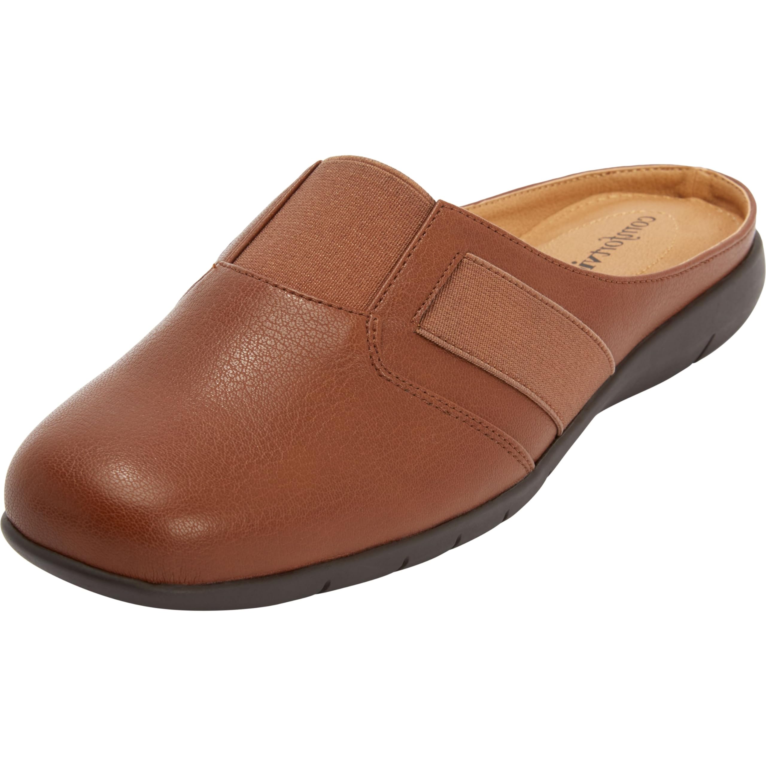 Comfortview Women's Wide Width The Sarah Mule - Slip-On Casual Shoes for Wide Feet | Comfortable House Slippers & Lounge Shoes for Women | Perfect for Home, Office & Relaxing