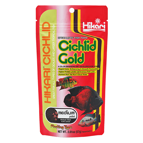 Hikari Cichlid Gold Floating Pellet Fish Food - Premium Floating Pellets for Cichlid Fish, Tropical Fish & Goldfish - Ideal for Aquarium, Pond & Fish Tank Feeding