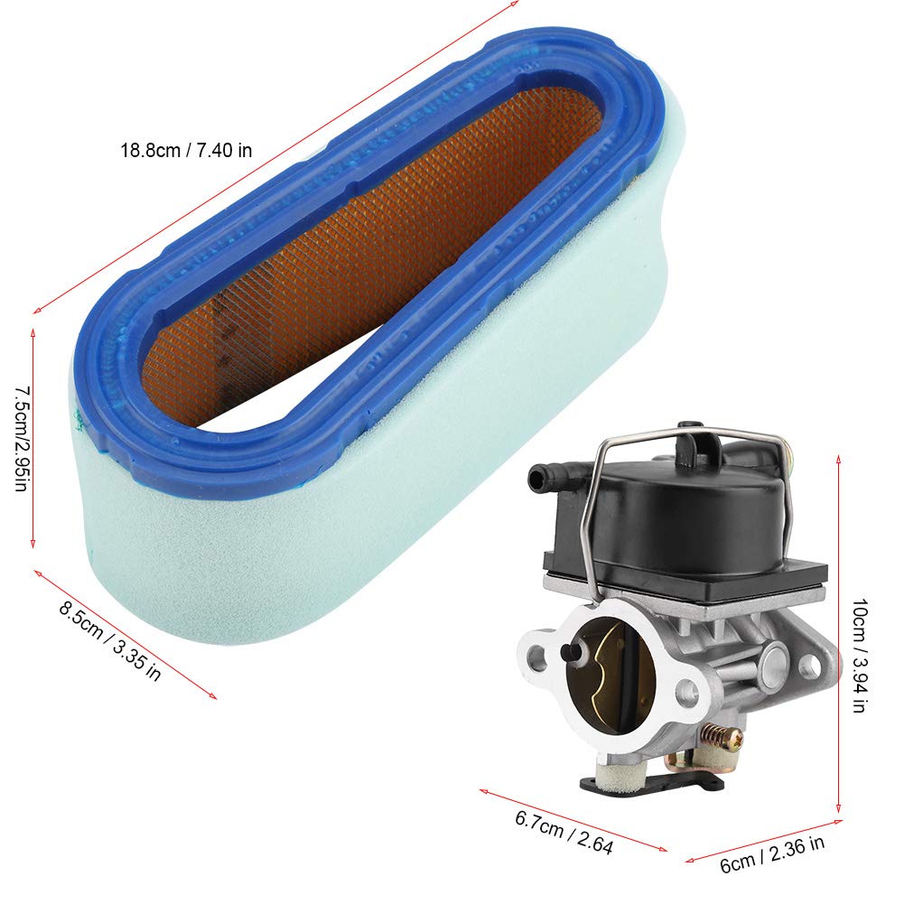 Tecumseh 640065A Carburetor Fuel Filter Kit with Shut Off Valve, Gasket & Air Pre-Filter - Compatible with Lawn Mowers, Snow Blowers & Small Engines - Improves Engine Performance & Fuel Efficiency
