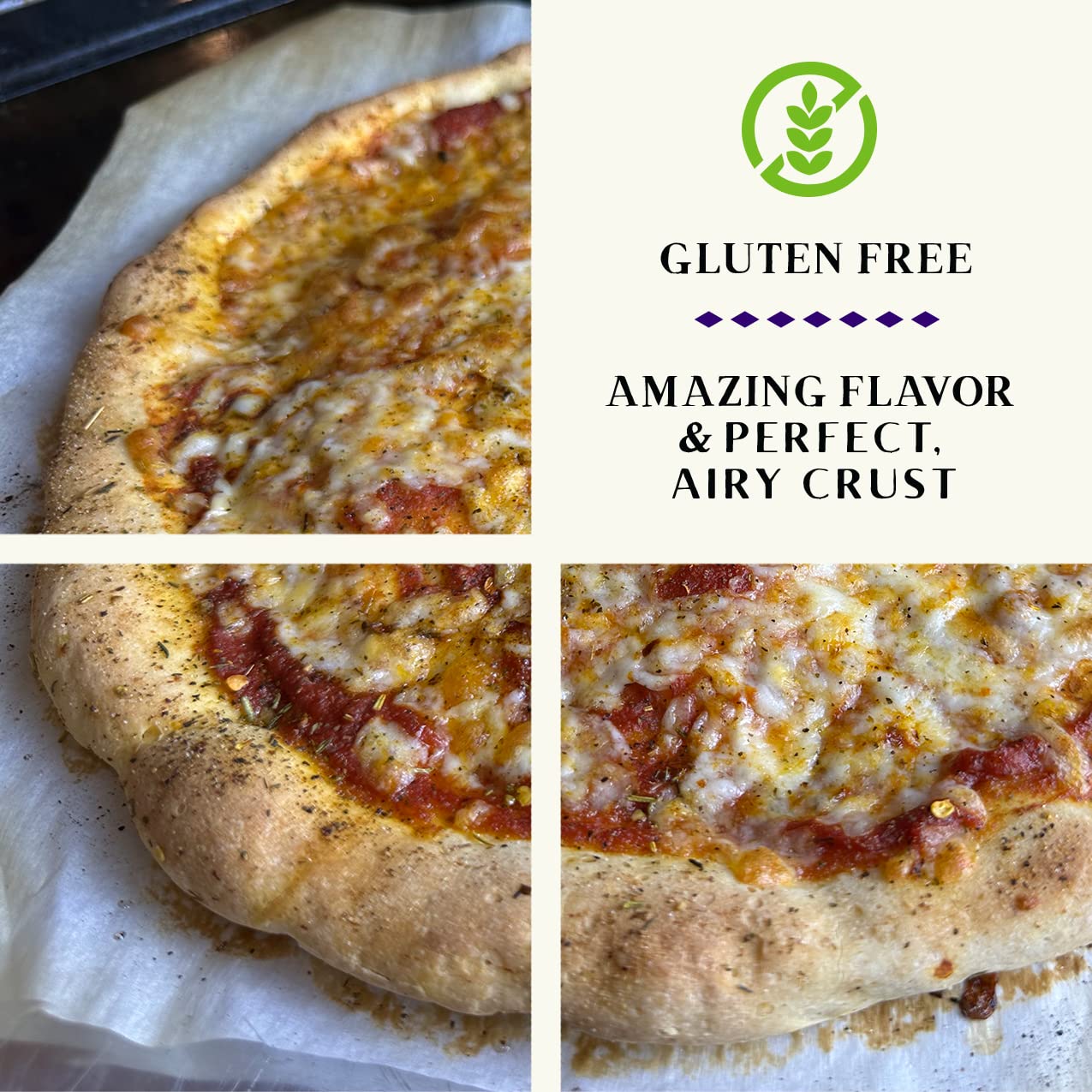 Gluten Free Pizza Dough Mix - 13.9 oz (3 Pack) | Urban Slicer Pizza Worx | Perfect for Homemade Pizza, Breadsticks & Calzones | Keto & Vegan Friendly