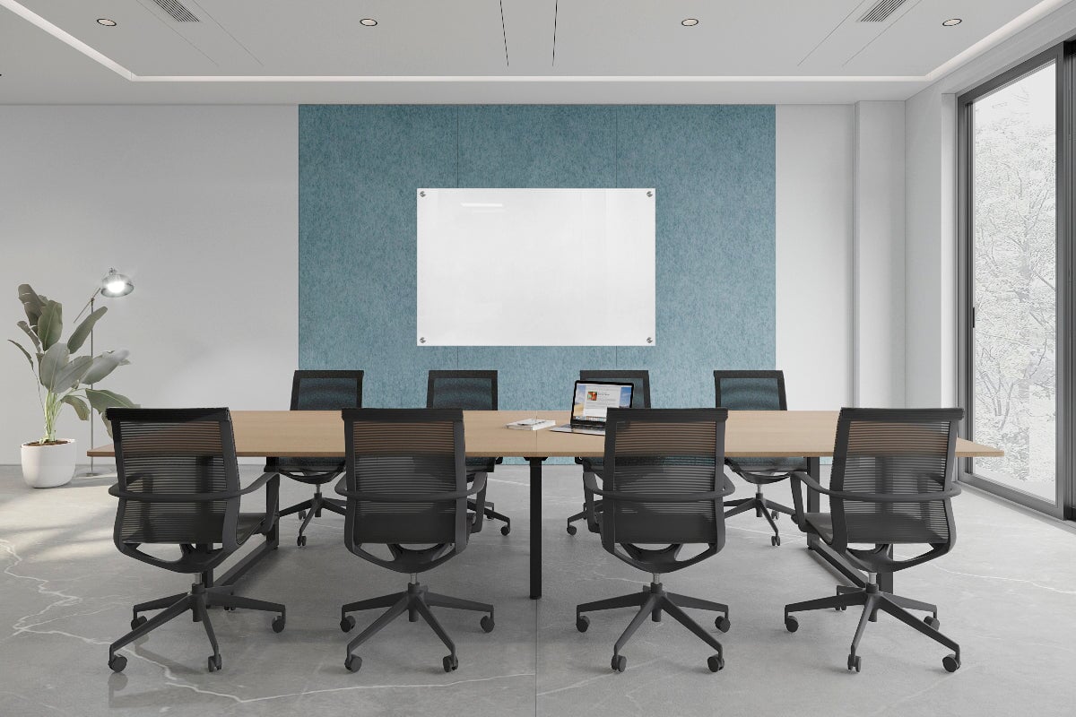 Echo Wall Cover with Integrated Glassboard - 3000x2800mm Whiteboard for Office & Home - Perfect for Meetings, Presentations & Creative Brainstorming