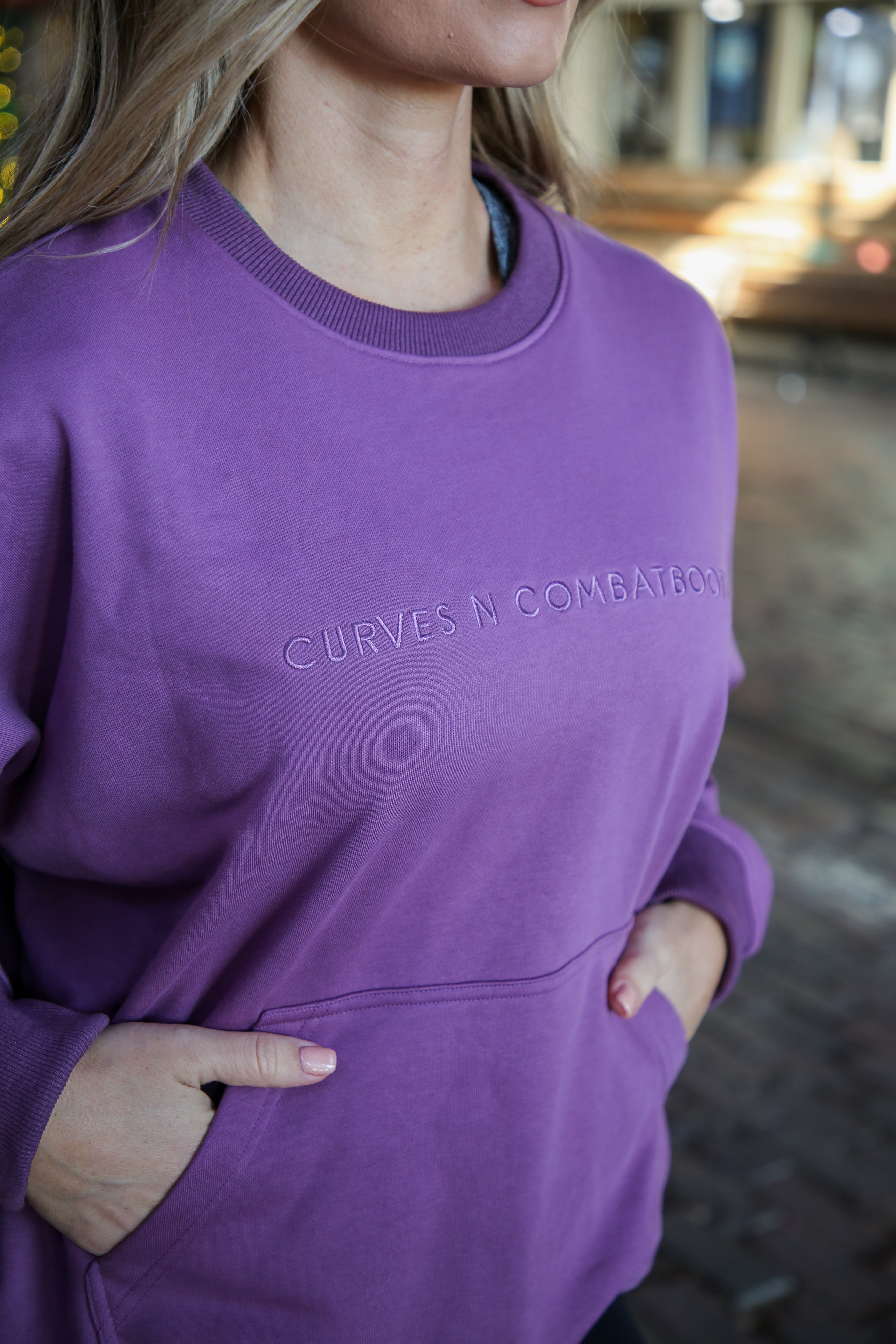 Purple Crewneck Sweatshirt for Men & Women | Soft & Comfortable Casual Wear | Perfect for Everyday Outfits, Gym, and Lounge