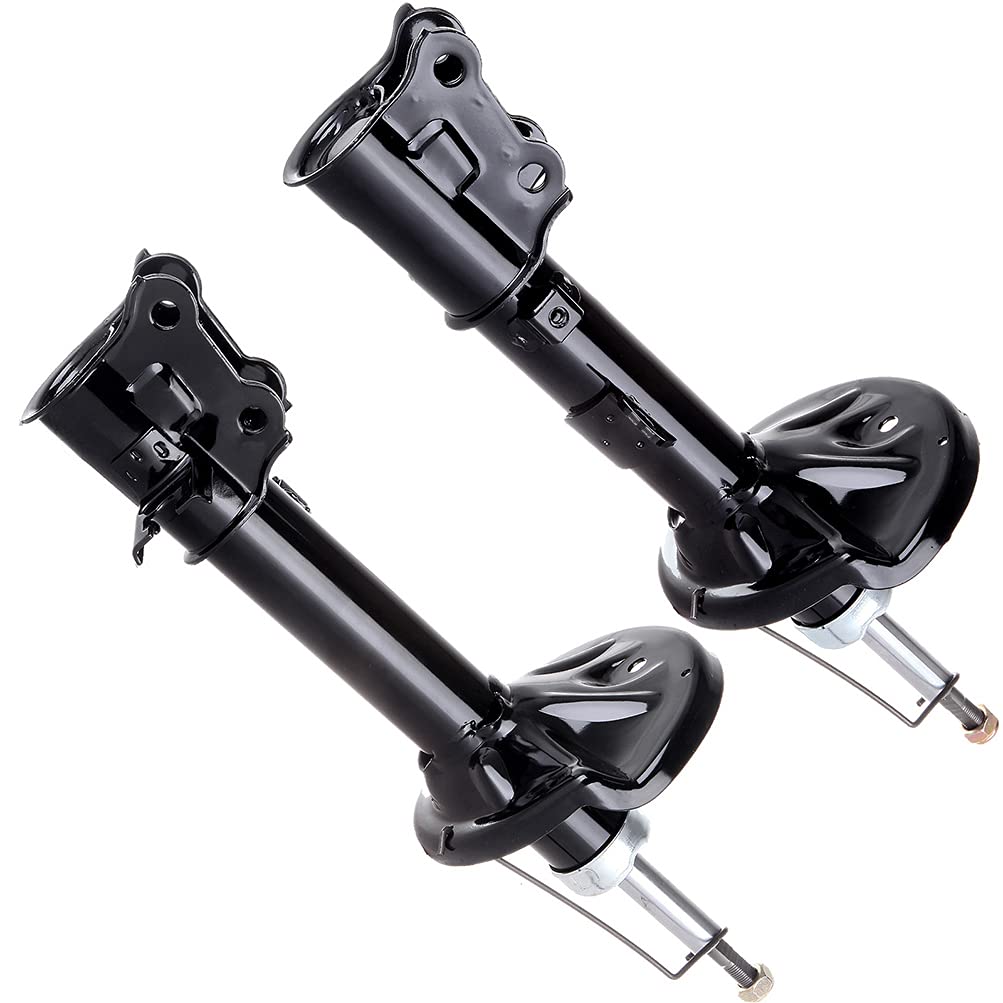 2x AUTOMUTO Rear Shock Absorbers for 2000-2006 Hyundai Elantra - Replacement Auto Struts 333501 333500 - Smooth Ride & Enhanced Stability for City Driving & Road Trips