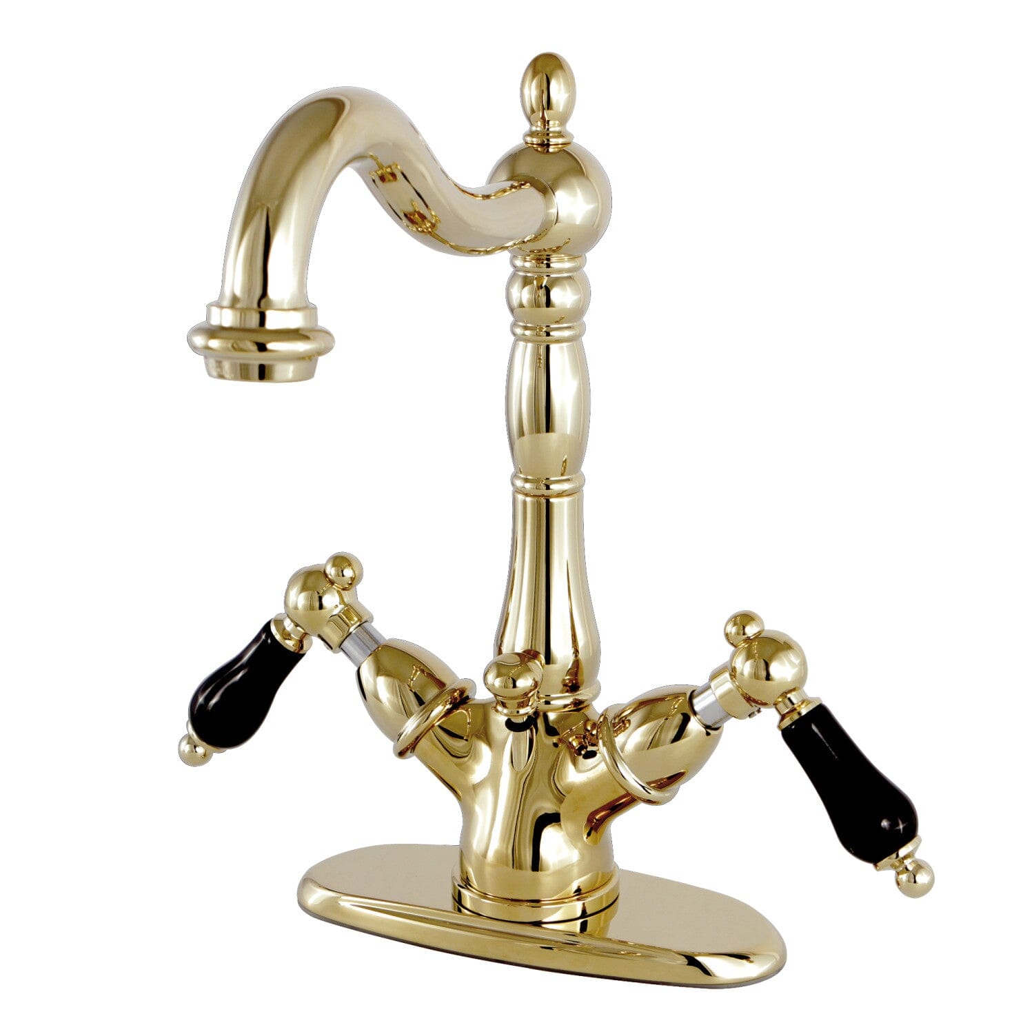 Duchess Double Handle 1 or 3 Hole Deck Mount 4 Inch Centerset Bathroom Faucet with Brass Pop Up Drain - Elegant Brass Finish for Bathroom Sink - Perfect for Modern Home Renovation and Bathroom Upgrades