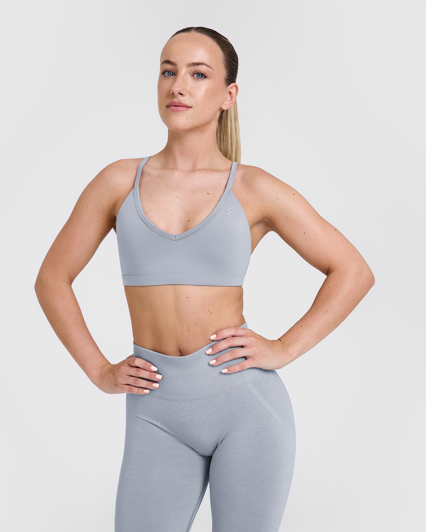 Timeless Strappy Bralette - Comfortable Wireless Bra for Women | Metal Grey | Perfect for Yoga, Lounge & Everyday Wear