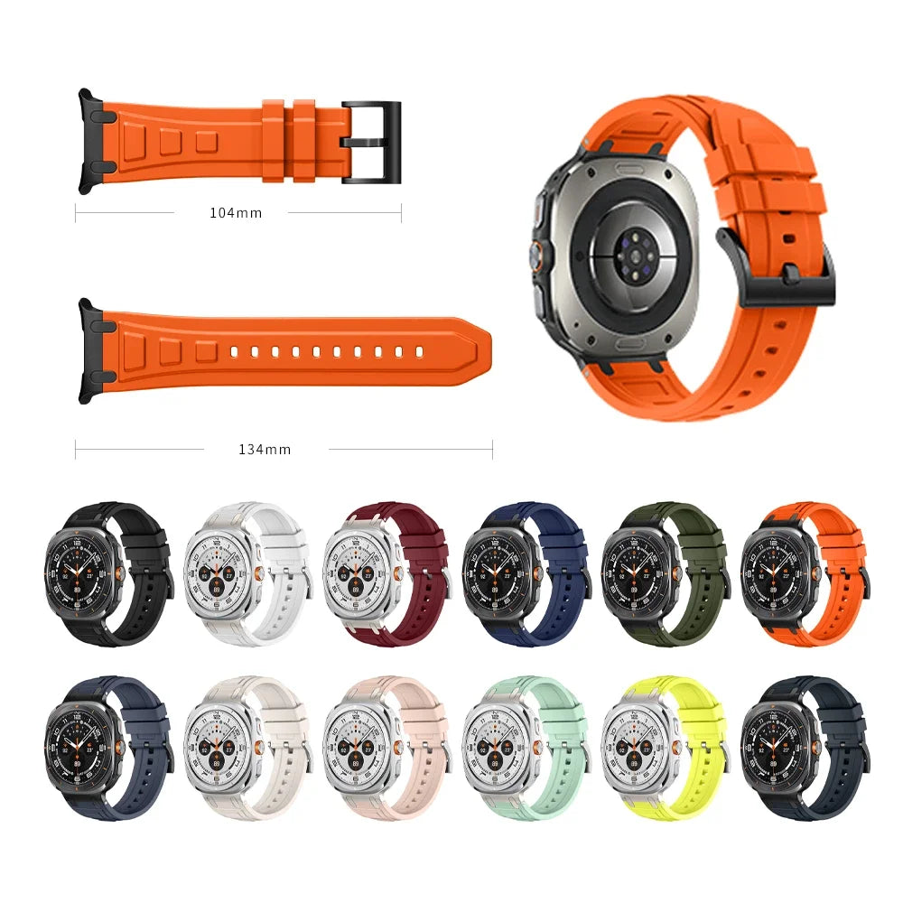 Rocky Silicone Sports Band for Samsung Galaxy Watch Ultra - Durable, Comfortable & Sweatproof Strap for Running, Gym & Outdoor Activities