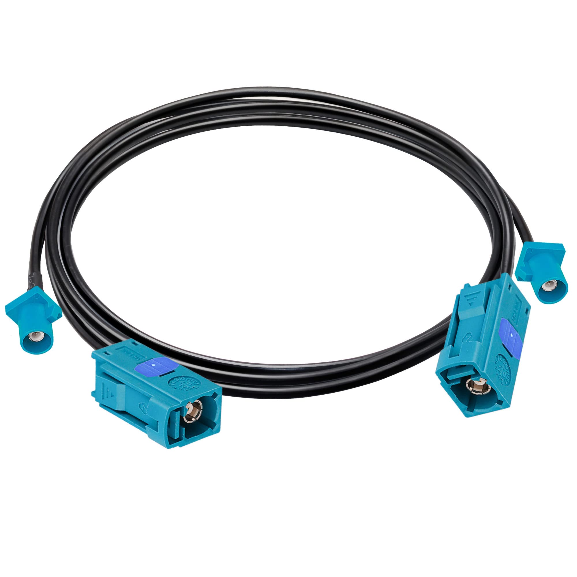 TUOLNK Fakra Z Cable - 3.3ft (1M) RG174 Coaxial Extension Cable with Fakra Z Female to Male Connector - 2 Pack for GPS, FM/AM Radio, Sirius XM Satellite Antenna - Perfect for Car Audio & Navigation Systems