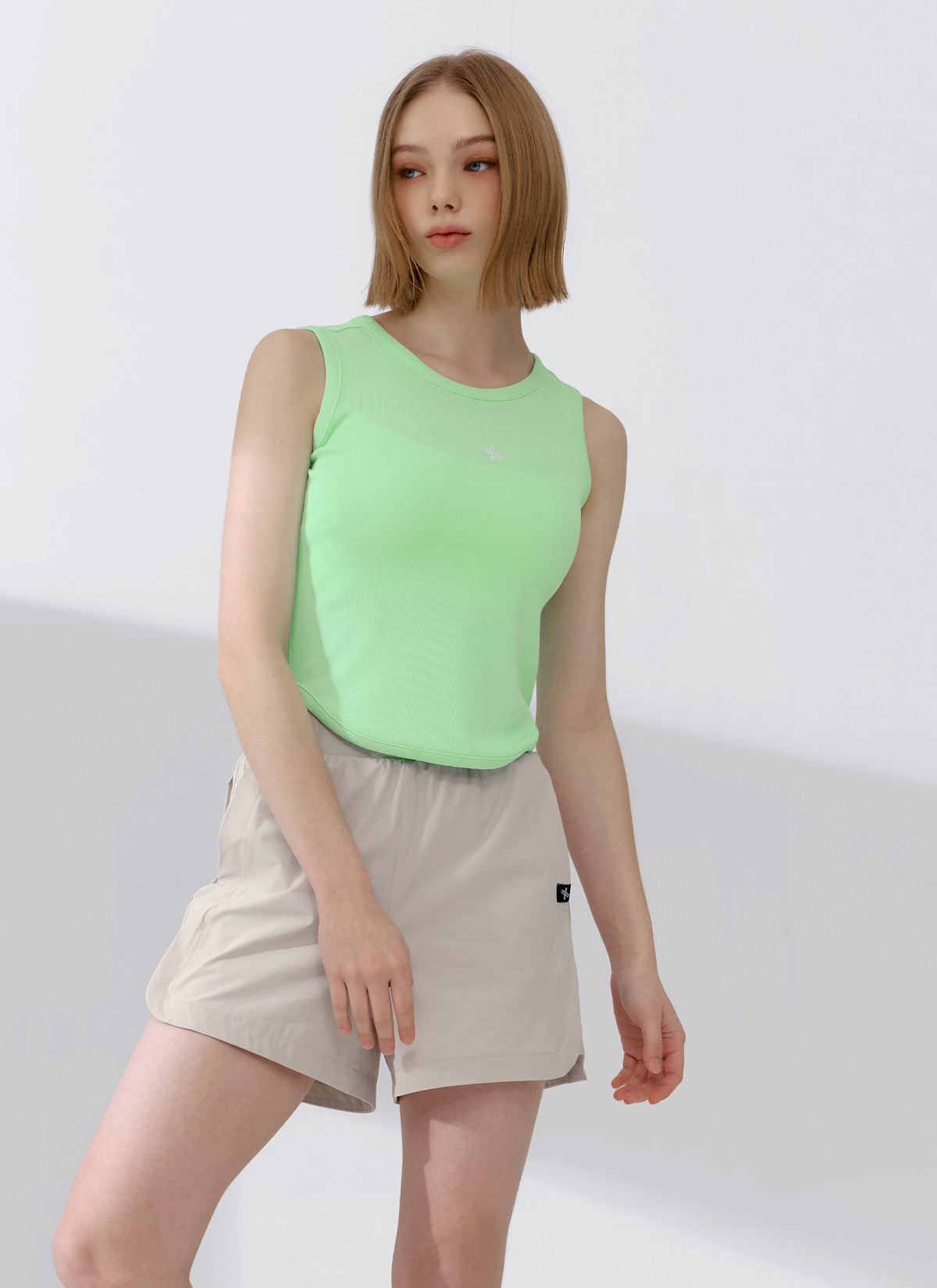 Ribbed Tension Sleeveless Top for Women - Stretchy Slim Fit Workout Shirt - Gym, Yoga & Running Activewear