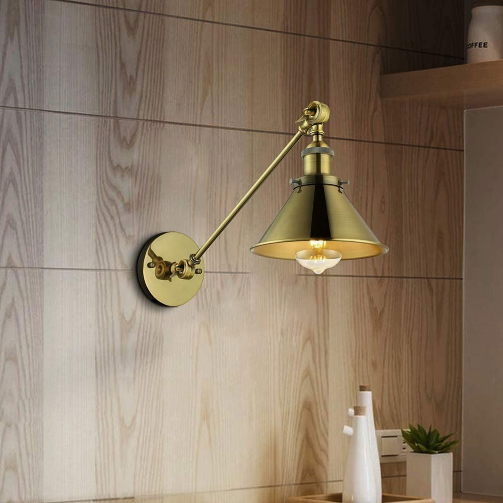 Adjustable Swing Arm Wall Sconce - 7