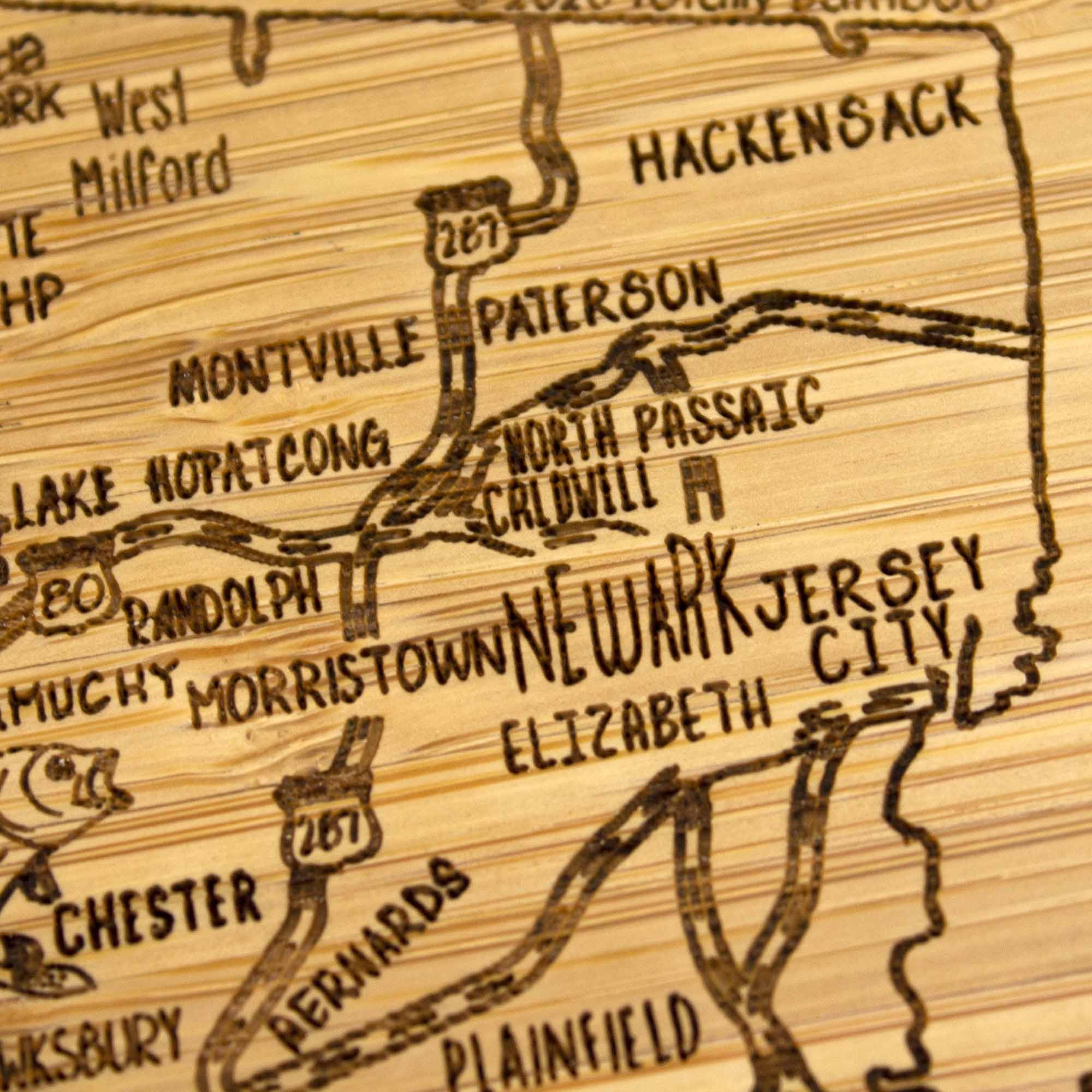 4-Piece New Jersey Puzzle Coaster Set with Storage Case - Perfect for Home, Office, and Gifts for Puzzle Lovers