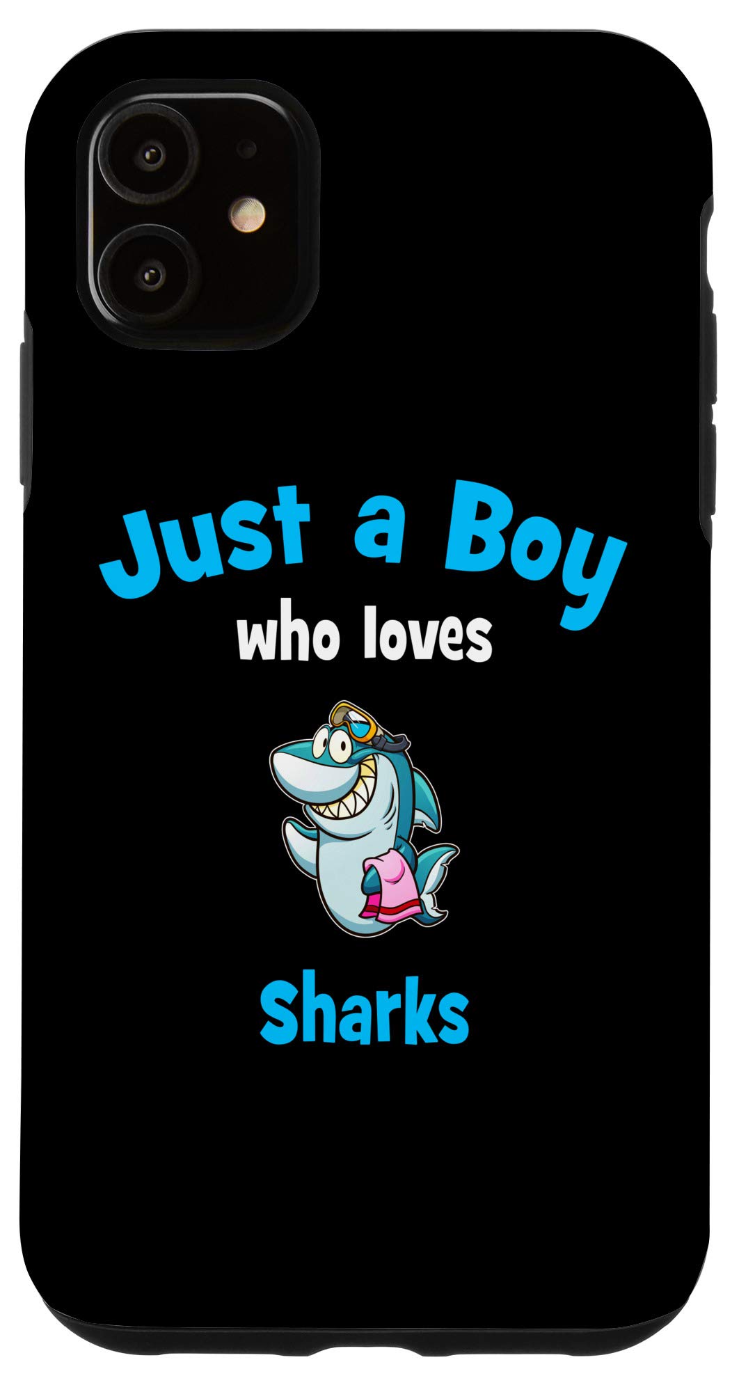 Shark Boys iPhone 11 Case - Premium Black Protective Cover for iPhone 11 - Durable Slim Fit Shockproof Phone Case for Daily Use, Work & Outdoor Activities