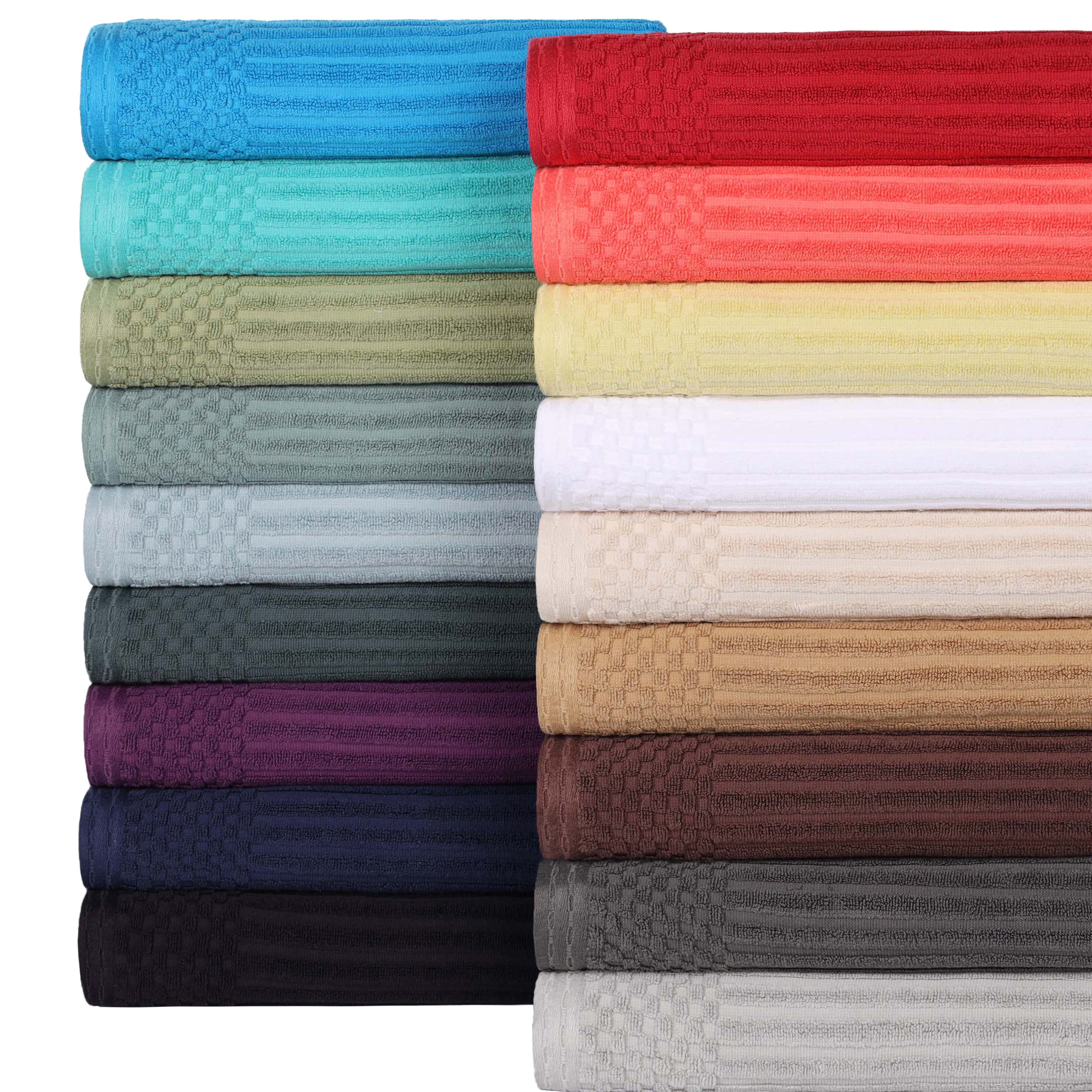 Premium Soho Ribbed Textured Cotton Bath Towel Set - Ultra Absorbent 3-Piece Towel Collection for Spa, Bathroom & Guest Use | Soft Luxury Towels for Home & Hotel