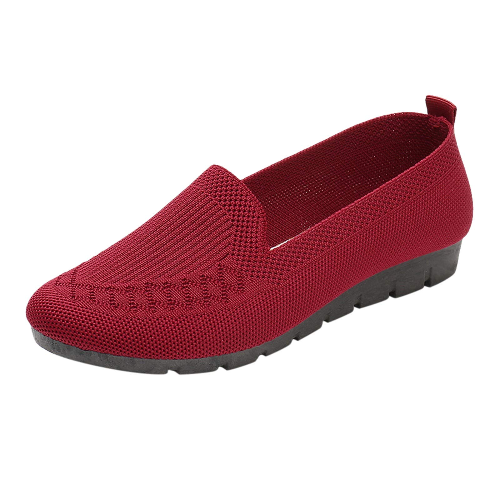 Breathable Mesh Round Toe Slip-On Wedge Sandals for Women - Navy Blue Dressy Casual Shoes | Perfect for Summer Outings, Beach Walks & Office Wear