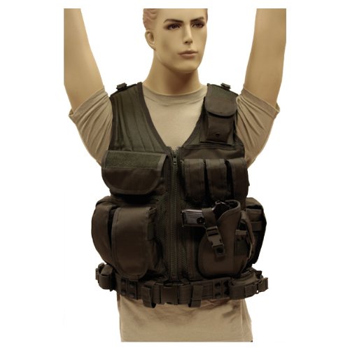 Red Rock Outdoor Gear Cross Draw Vest - Tactical Shooting Vest for Hunting & Range - Adjustable MOLLE Webbing for Gear & Accessories - Perfect for Outdoor Adventures & Airsoft Games