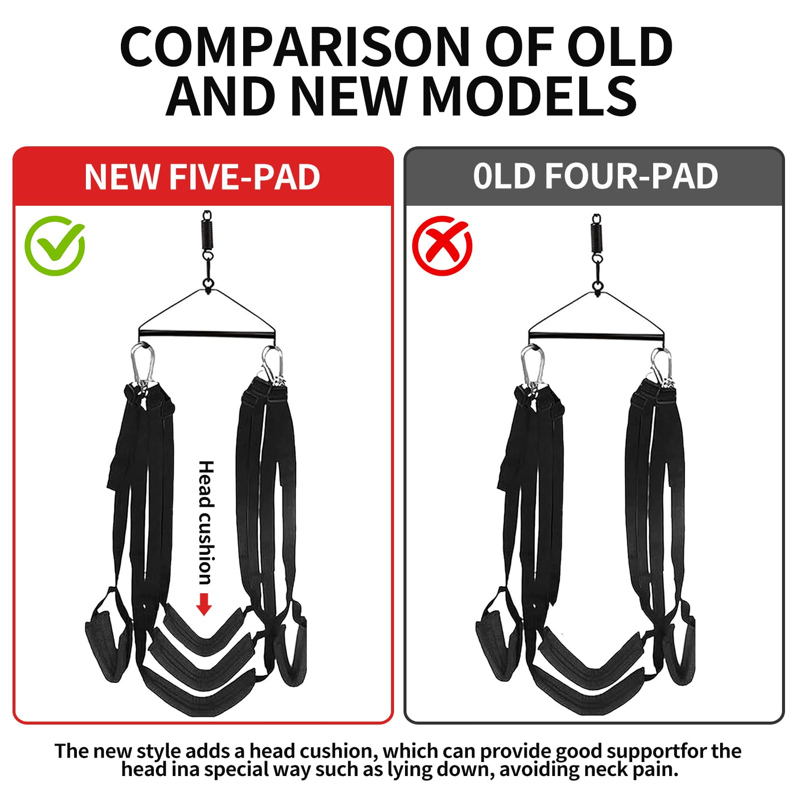 Premium 360-Degree Spinning BDSM Sex Swing for Couples - Heavy Duty Steel Triangle Frame with Comfortable Widened Pads, Supports Up to 800 lbs - Perfect for Indoor Bondage Play & Spice Up Your Bedroom Life
