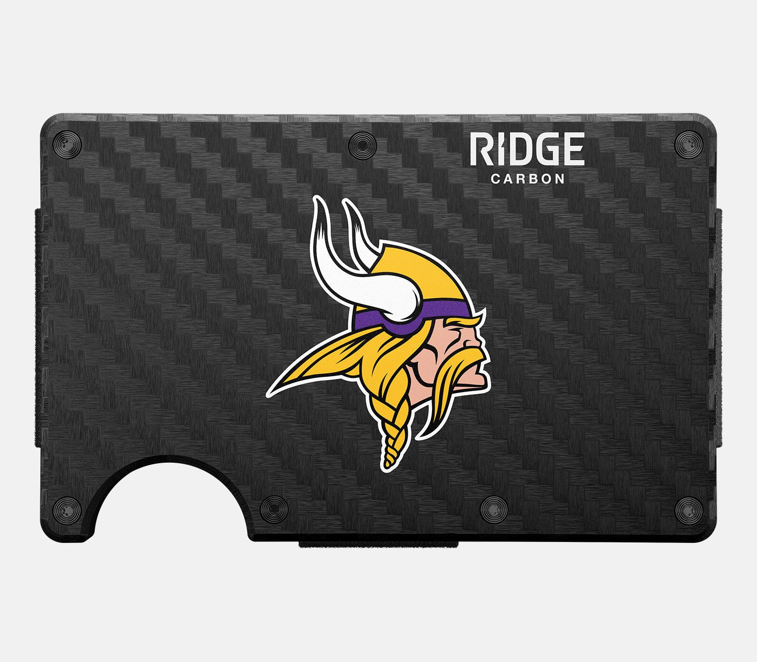 Ridge Wallet Minnesota Vikings Carbon Fiber 3K - Slim RFID Blocking Minimalist Wallet for Men - Perfect for Everyday Carry, Travel & Gifts