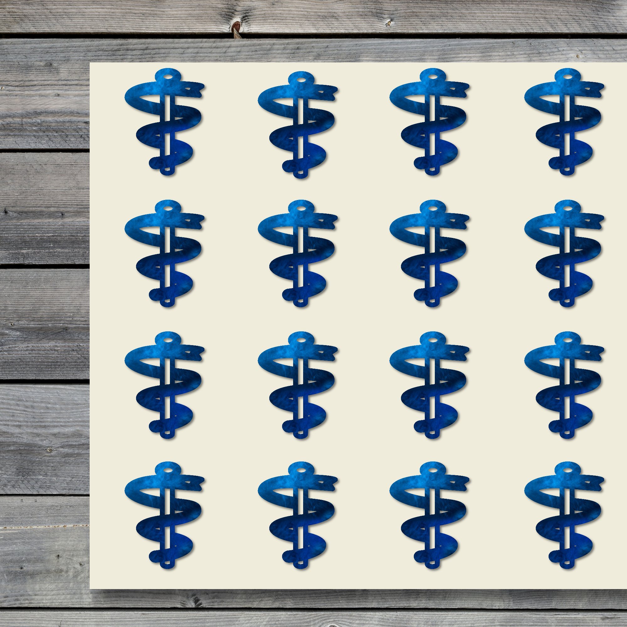 Aesculapius Medical Snake Pharmacy Stickers - 30 Pack, 1.5 Inch Pharmaceutical Craft Decals for Scrapbooking, DIY Projects, Party Favors, Seals & Gift Wrapping | Vintage Apothecary Theme