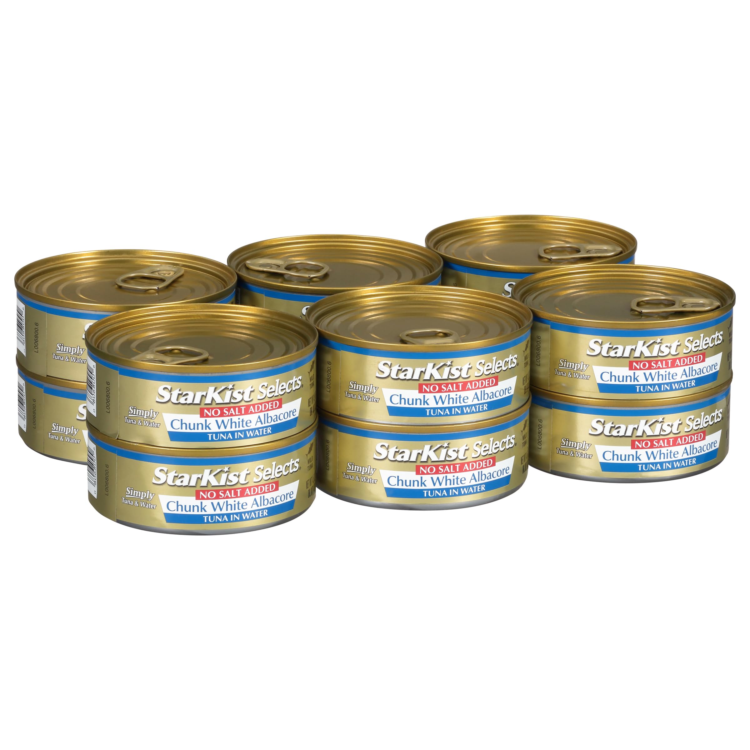 StarKist No Salt Added Chunk White Albacore Tuna in Water, 4.5 oz (12 Pack) - Wild Caught, Gluten Free, High Protein (30g per Can), Ready to Eat Canned Tuna - Perfect for Keto Diet, Salads, Sandwiches, Meal Prep & Healthy Snacks On The Go