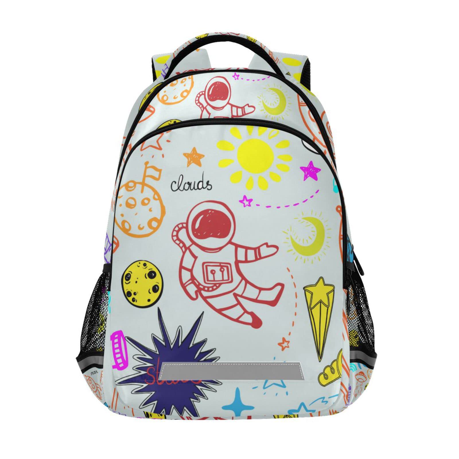 Acpiggto Blue Space Astronaut Backpack - Laptop Rucksack with Universe Rocket Planets Stars Design for Travel, Hiking, Gym & Camping | Durable Daypack Shoulder Bag for Work, School & Outdoor Adventures