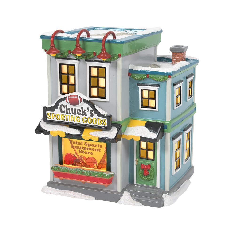 Department 56 Peanuts Village Chuck's Sporting Goods Store Lit Building - 6.81