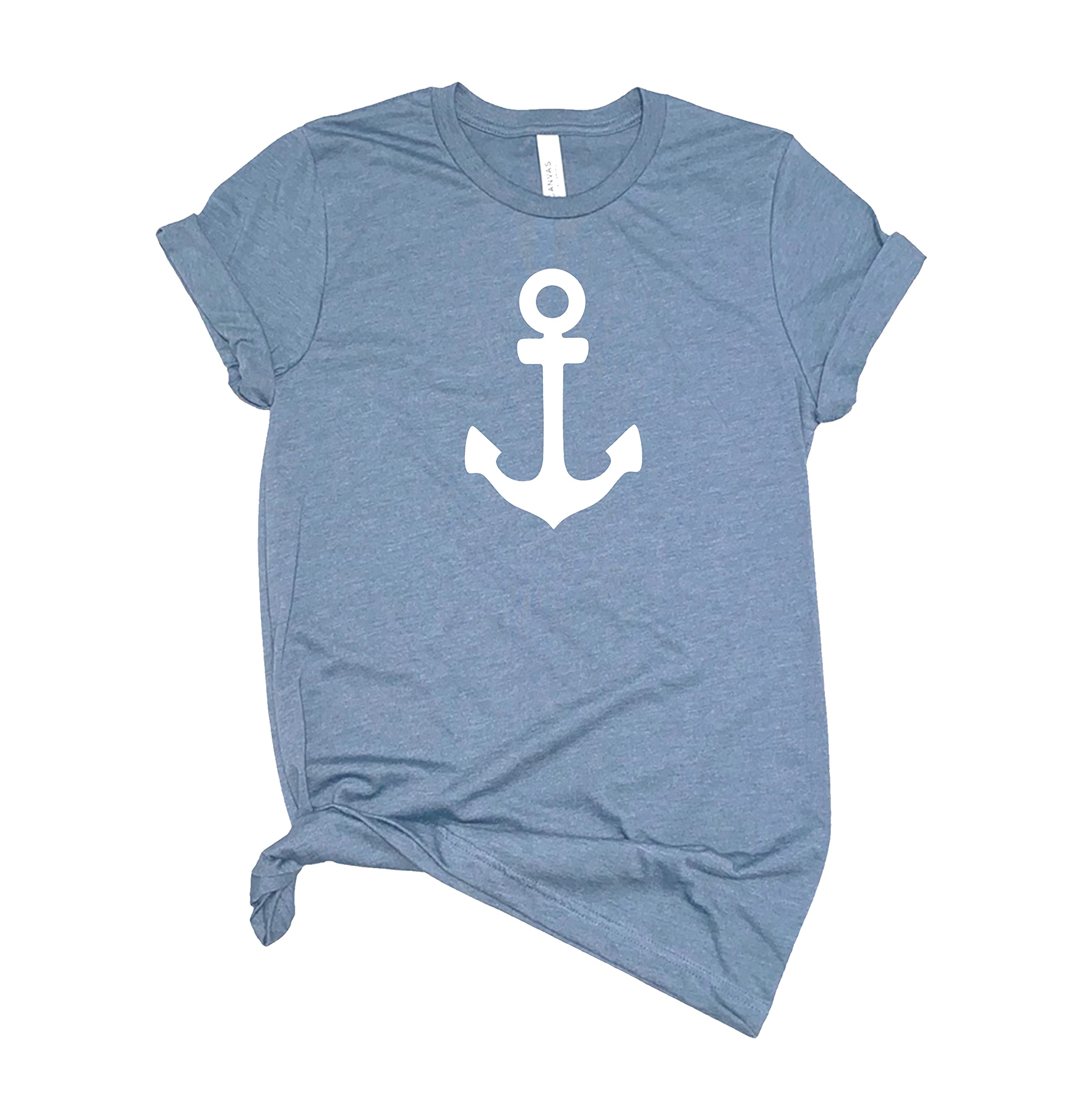 Anchor Graphic T-Shirt for Women - Casual Short Sleeve Top with Sailing & Ocean Design | Perfect for Beach Outings, Summer Vacations and Nautical Themed Events