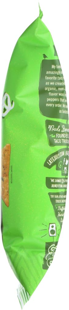 Late July Snacks Clásico Tortilla Chips, Jalapeno Lime Flavor, 5.5 Oz (Pack of 12) - Crunchy Gluten-Free Snacks for Parties, Movie Nights & Healthy Snacking