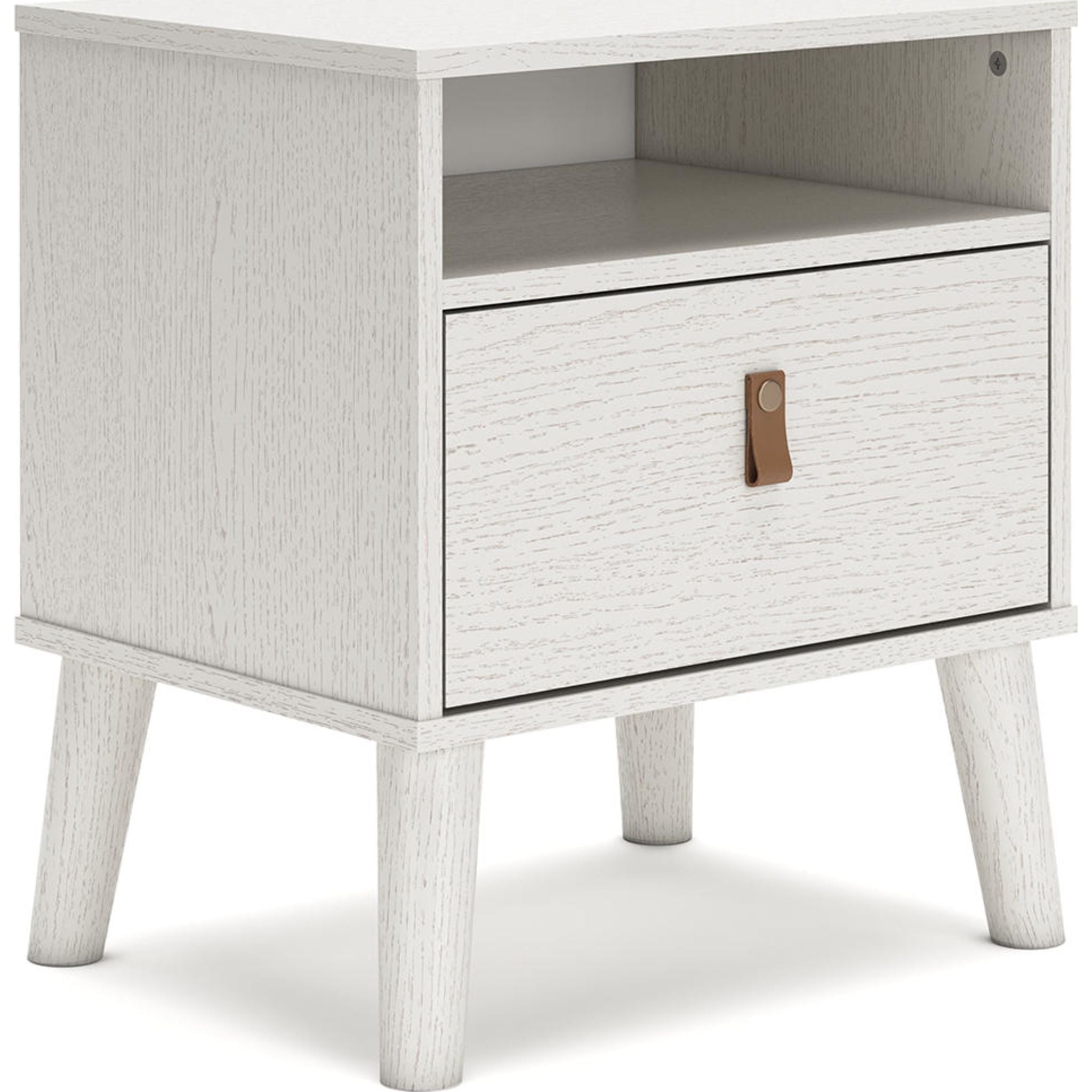 Aprilyn White Nightstand - Modern Bedside Table for Bedroom, Living Room & Guest Room - Stylish & Functional Storage Furniture