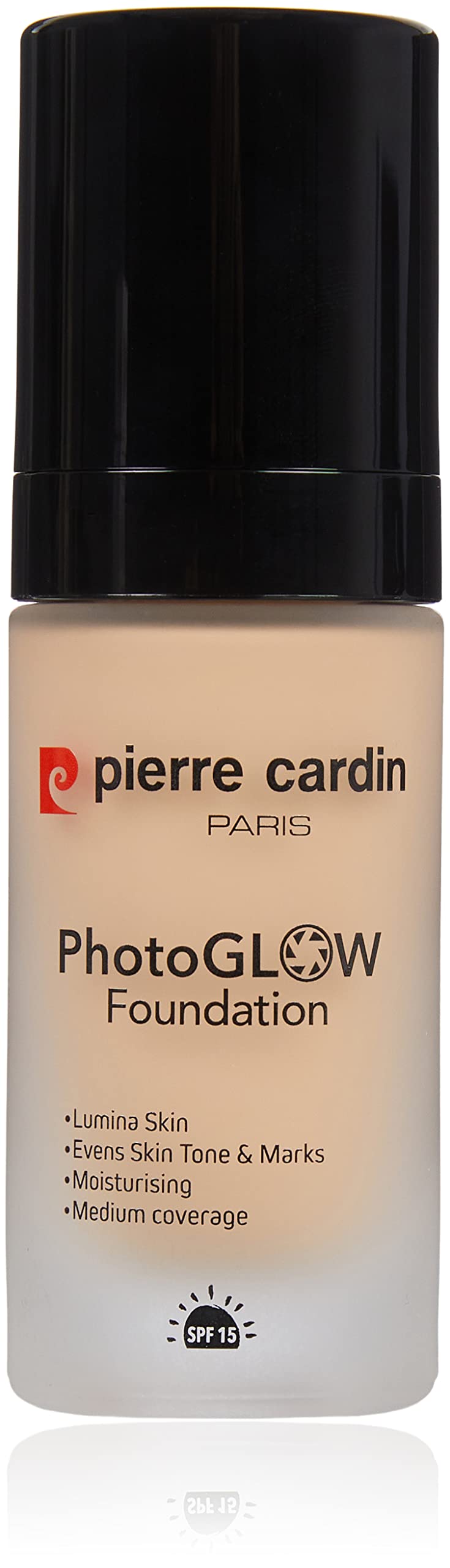 Pierre Cardin Paris Photoglow Foundation - Lightweight SPF 15 Makeup for Blemish Removal & Even Skin Tone | Special Formula for Fresh, Bright & Smooth Skin | All-Day Wear for Work, Date Night & Special Occasions (301 Light Neutral)
