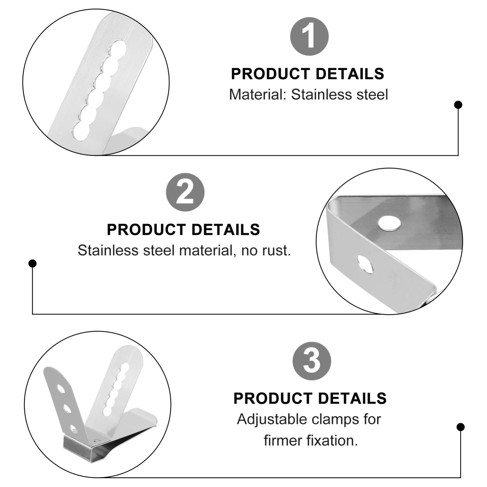 4pcs Stainless Steel Meat Thermometer Probe Holder Clip for BBQ Smoker Oven Grill - Accurate Ambient Temperature Readings - Perfect for Baking, Roasting & Grilling Accessories