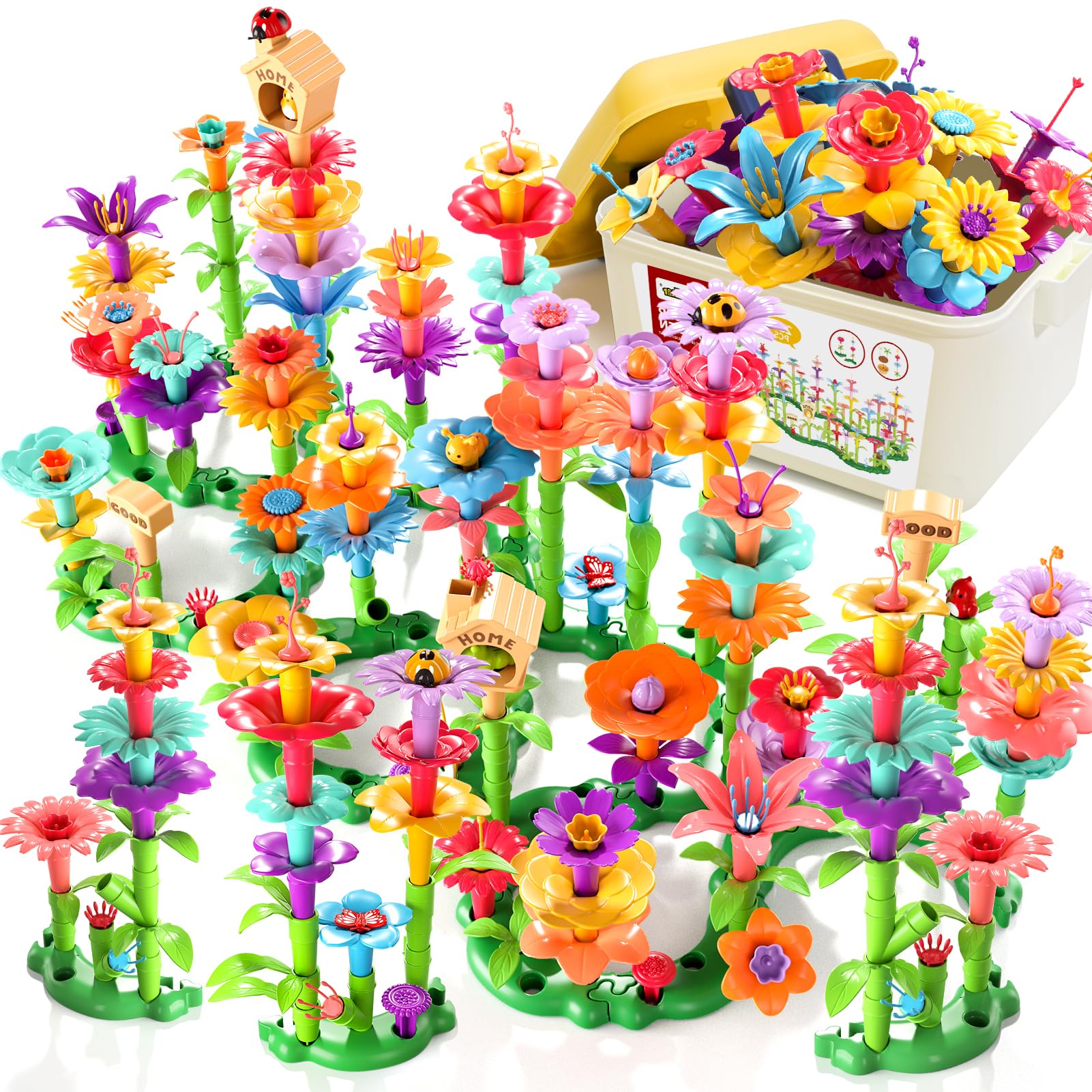 **Flower Garden Building Toys for Girls Ages 3-5 | STEM Educational Preschool Activity Toy | Creative Birthday Gift for Toddlers | Perfect for Indoor Play & Early Learning Development**