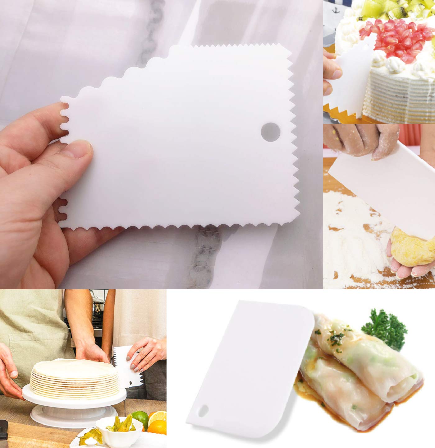 Markeny 14-Piece Cake Decorating Tools Set - Cake Scraper, Smoother & Comb for Professional Baking | Perfect for Wedding Cakes, Birthday Cakes & Home Baking