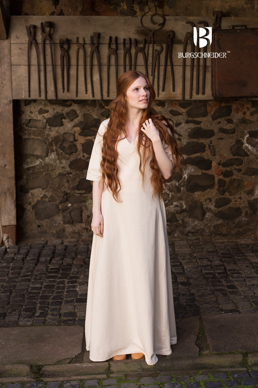 Natural Linen Short Sleeve Slip Dress for Women - Perfect for Layering Under Dresses, Summer Outfits and Casual Wear