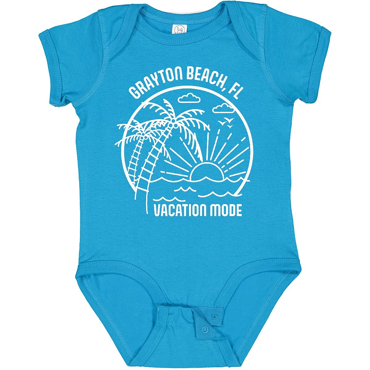 Inktastic Summer Vacation Mode Grayton Beach Florida Baby Bodysuit - Soft Cotton Onesie for Infants & Toddlers - Perfect Beach Outfit, Family Vacation Gift & Casual Wear
