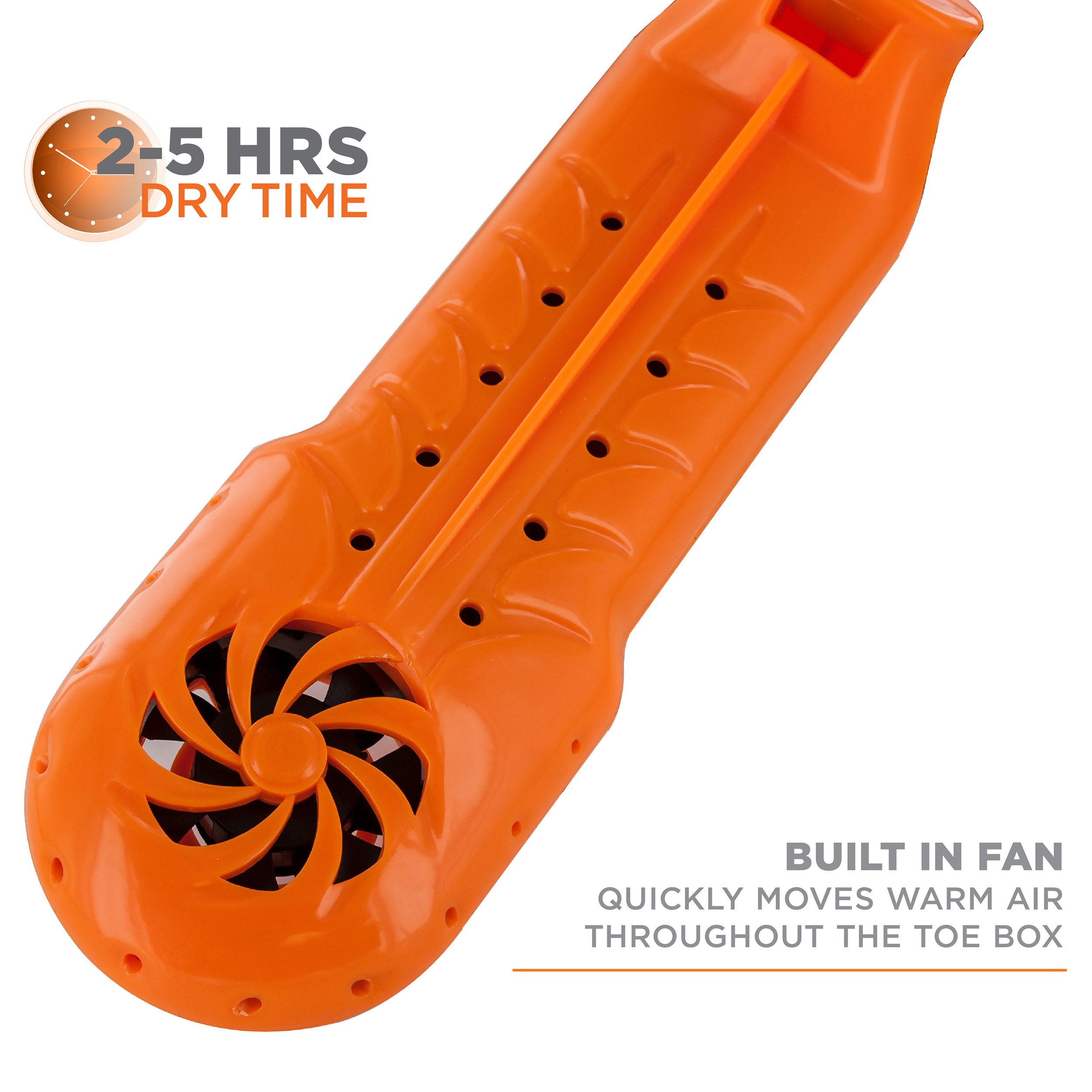 2140 Travel Dry DX Shoe Dryers - Portable Electric Boot & Shoe Dryer for Men Women - Fast Drying, Odor Elimination - Perfect for Hiking, Camping, Gym & Travel - One Size, Orange/Black