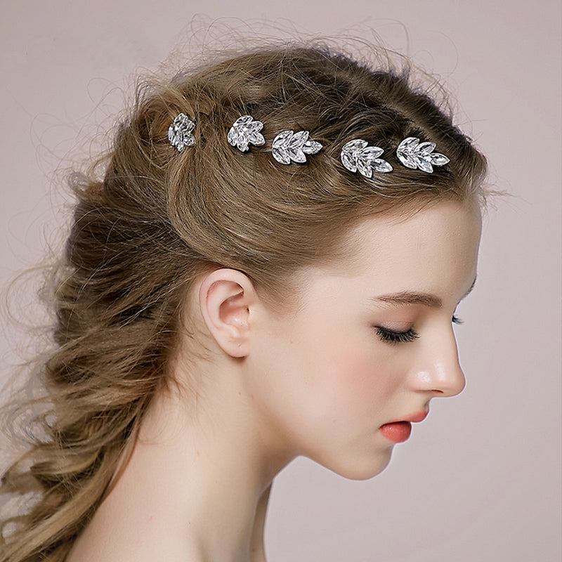 Sparkling Rhinestone Vine Hair Pins (Set of 3) - Elegant Hair Accessories for Weddings, Parties & Special Occasions