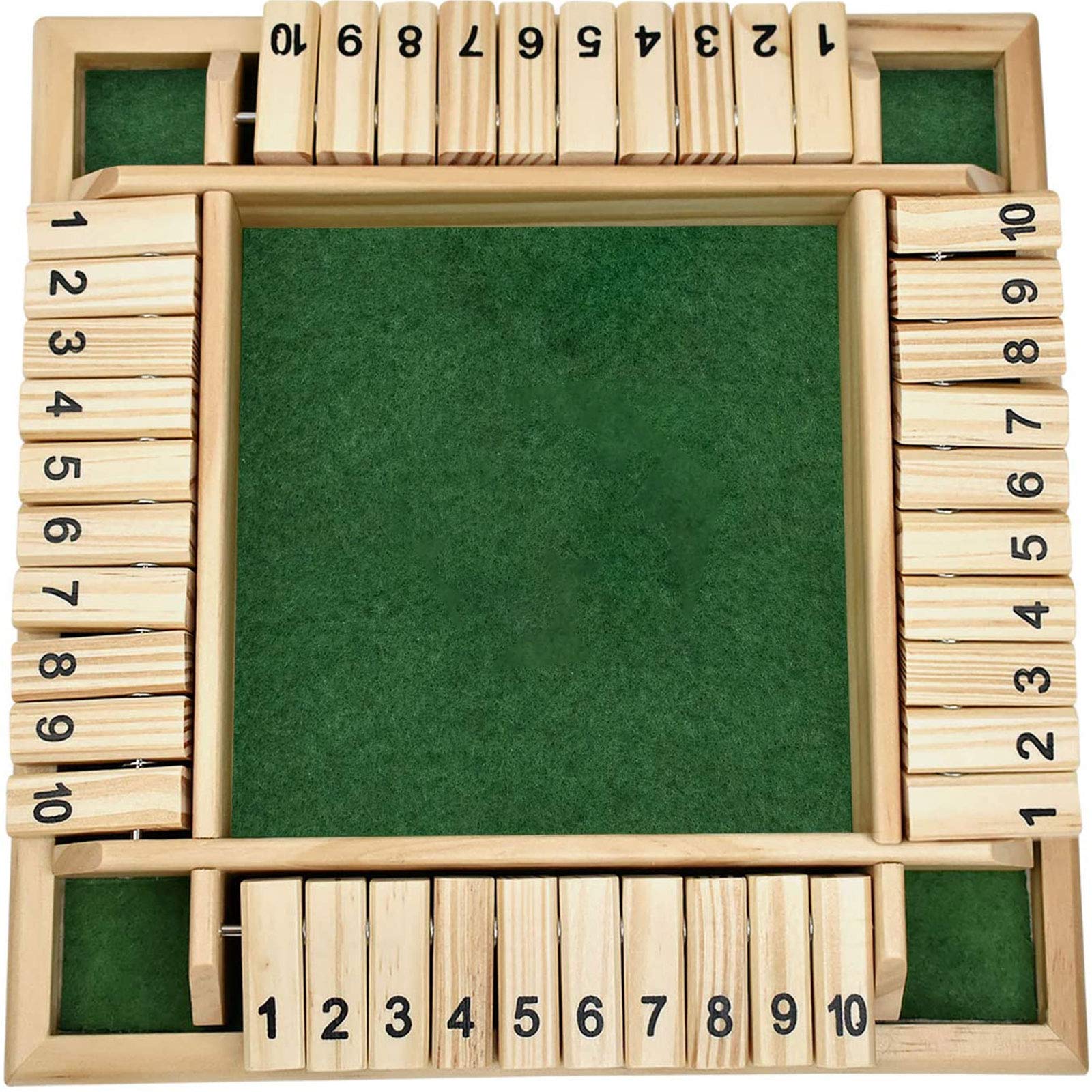 DUTUI 4-Player Box-Off Game - Classic Tabletop & Bar Board Game with Four-Sided Digital Flop - Fun Drinking Game Accessories for Parties, Game Nights & Social Gatherings