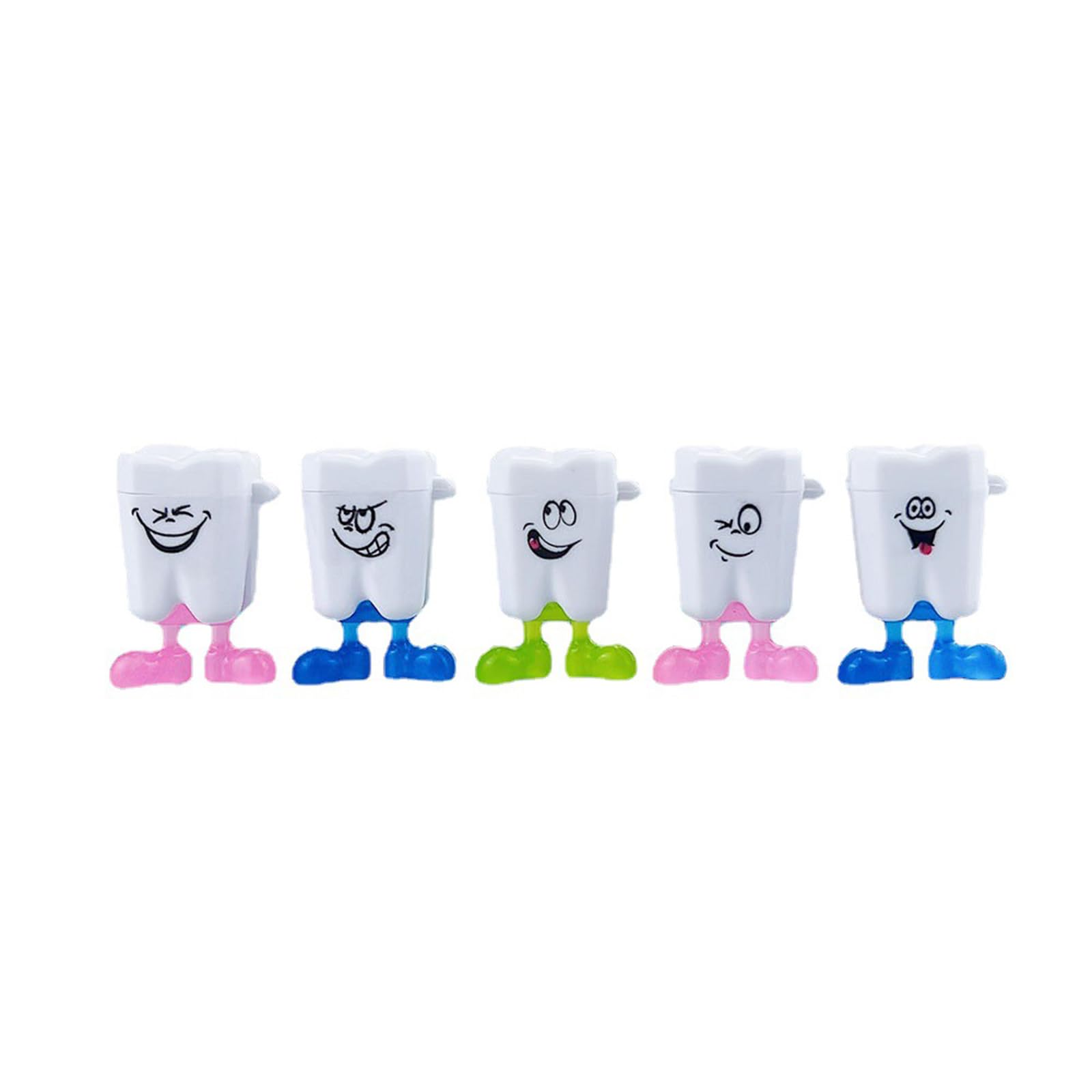50-Piece Baby Tooth Storage Box - Cute Cartoon Kids Teeth Organizer for First Tooth Keepsake - Plastic Milk Teeth Collection Case (3.5x2cm/1.4x0.8in) - Perfect for Baby Memory Books, Tooth Fairy Gifts & Childhood Memorabilia