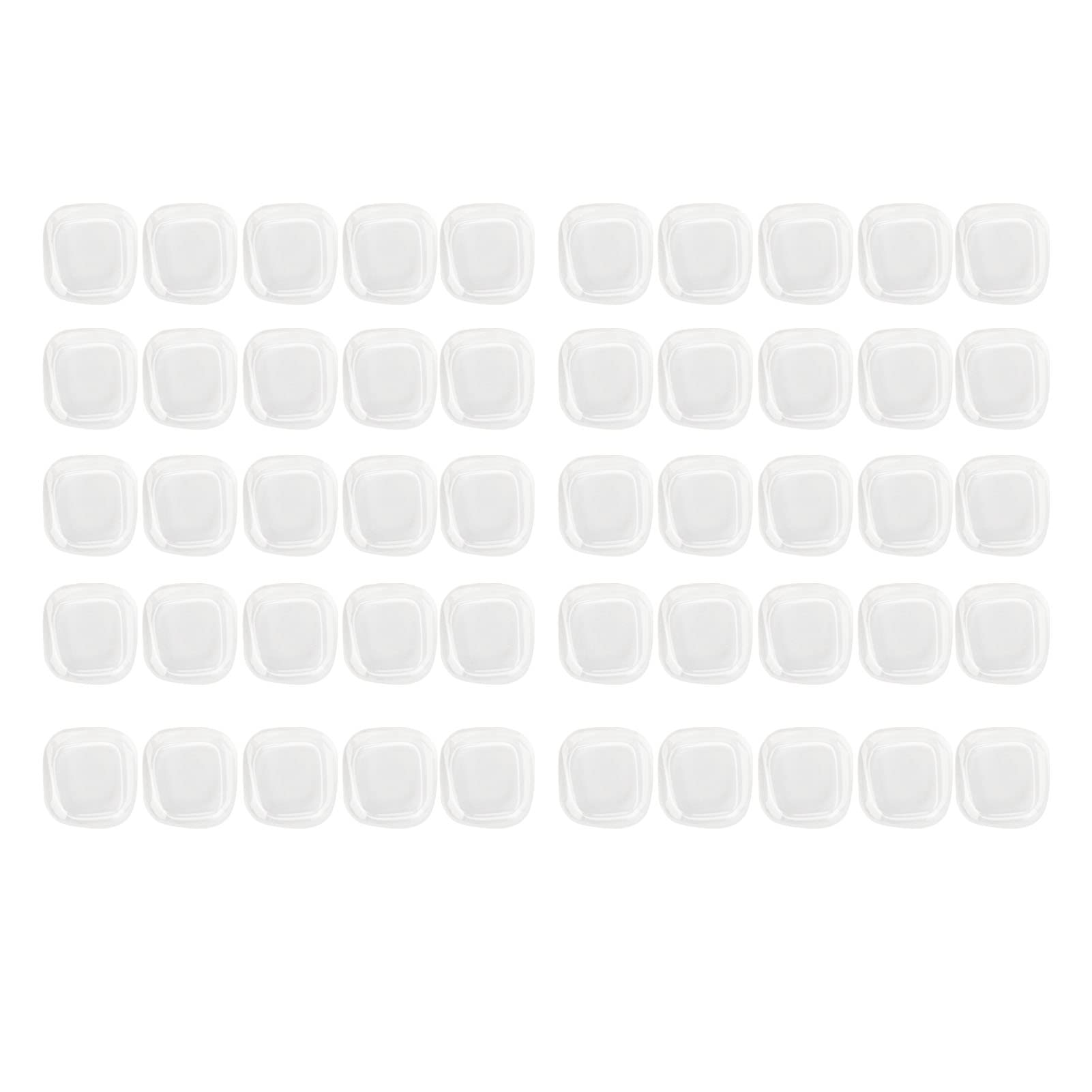 50Pcs Transparent Glass Nail Polish Color Display Chart - Square Toe Nail Art Training Cards for DIY Manicure & Salon Use - Perfect for Nail Technicians, Students, and Home Manicure Enthusiasts