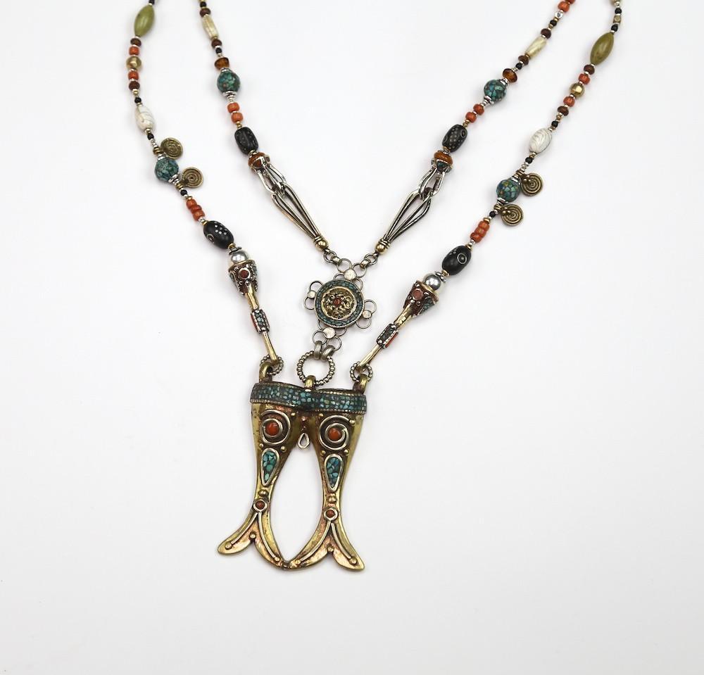 Handmade Tibetan Necklace - Authentic Buddhist Prayer Beads for Meditation & Spiritual Protection | Perfect for Yoga, Travel & Gift Giving